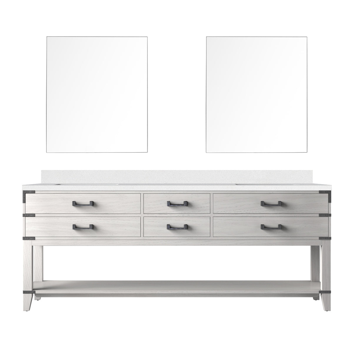 Lexora Norwalk 84 in W x 22 in D Double Bath Vanity