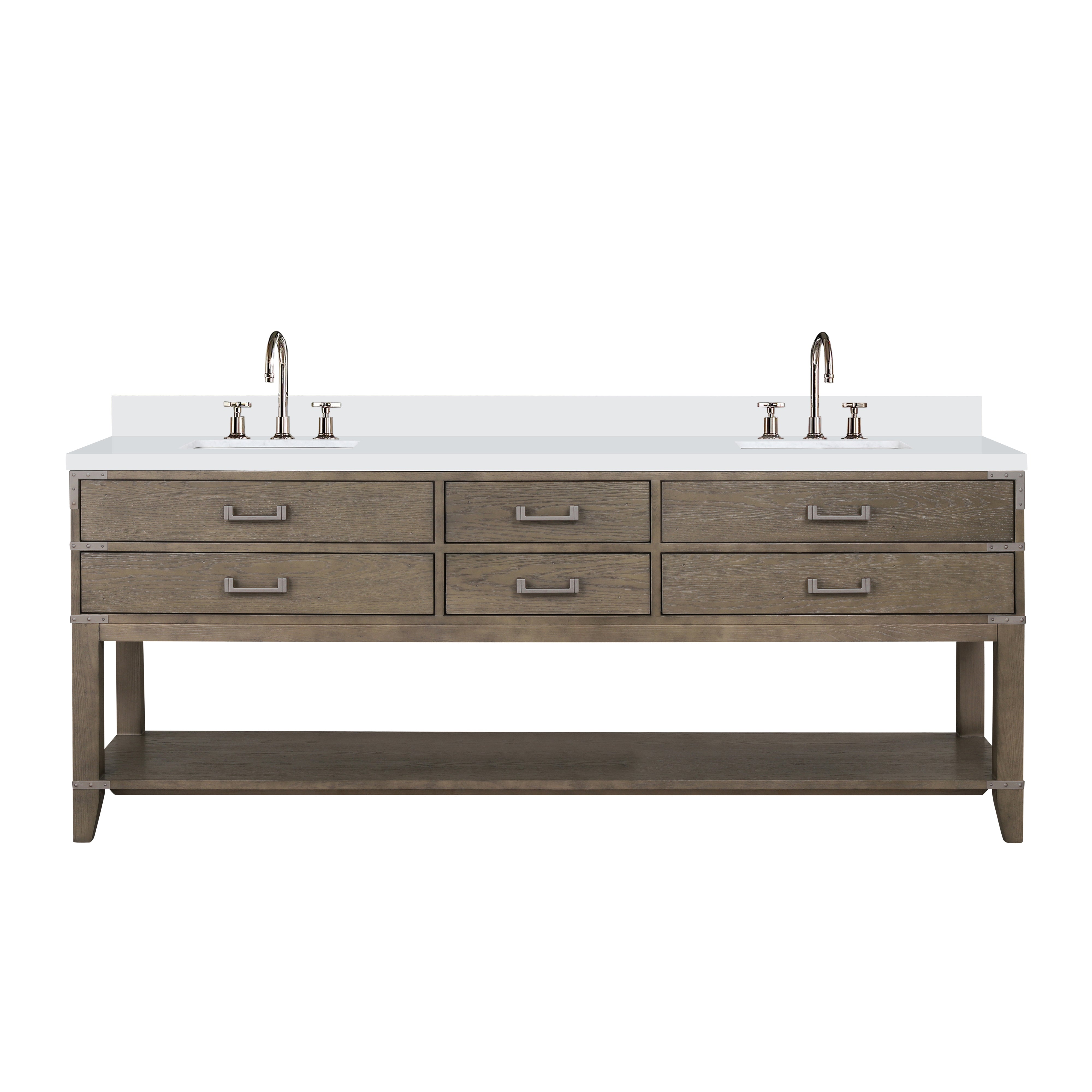 Lexora Norwalk 84 in W x 22 in D Double Bath Vanity