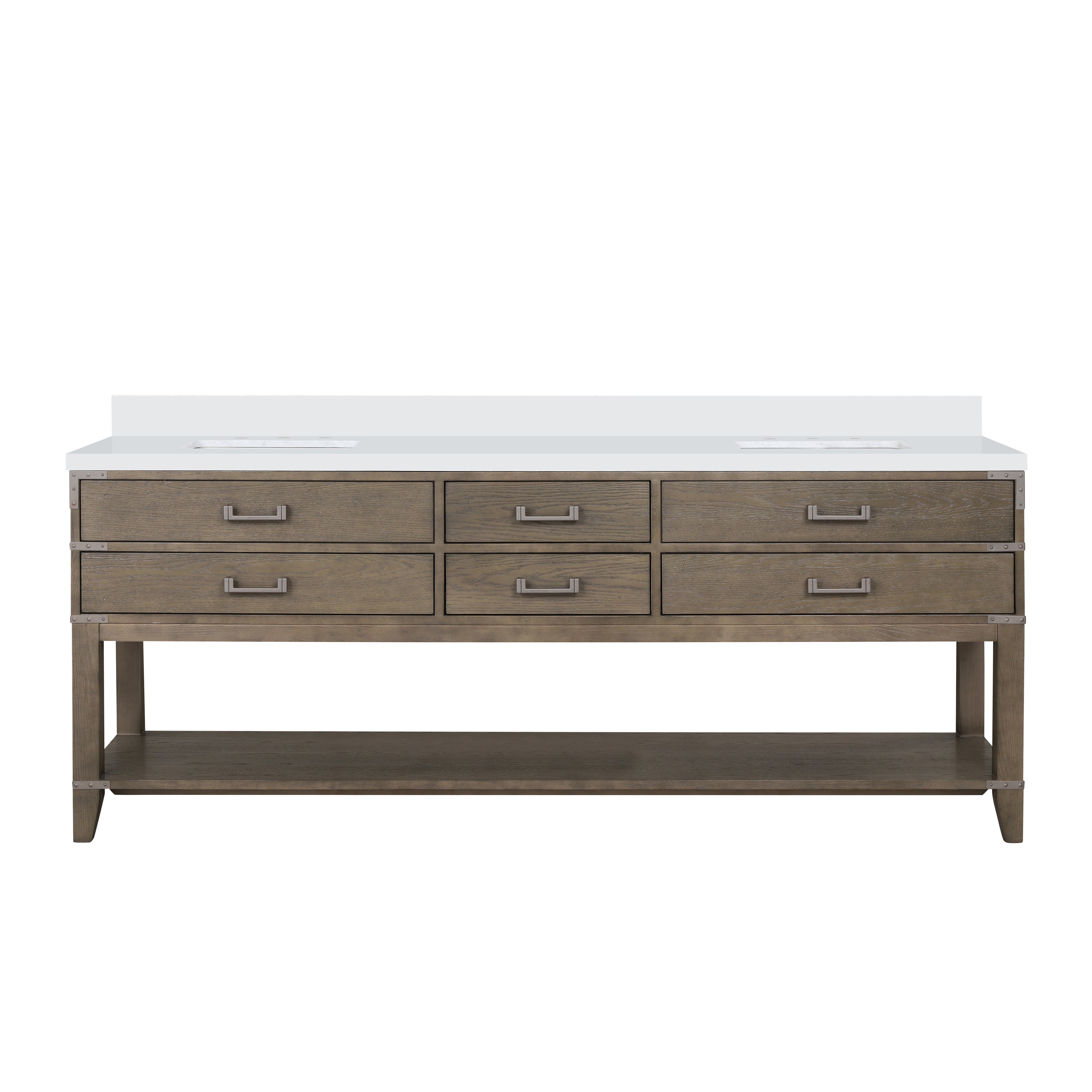 Lexora Norwalk 84 in W x 22 in D Double Bath Vanity