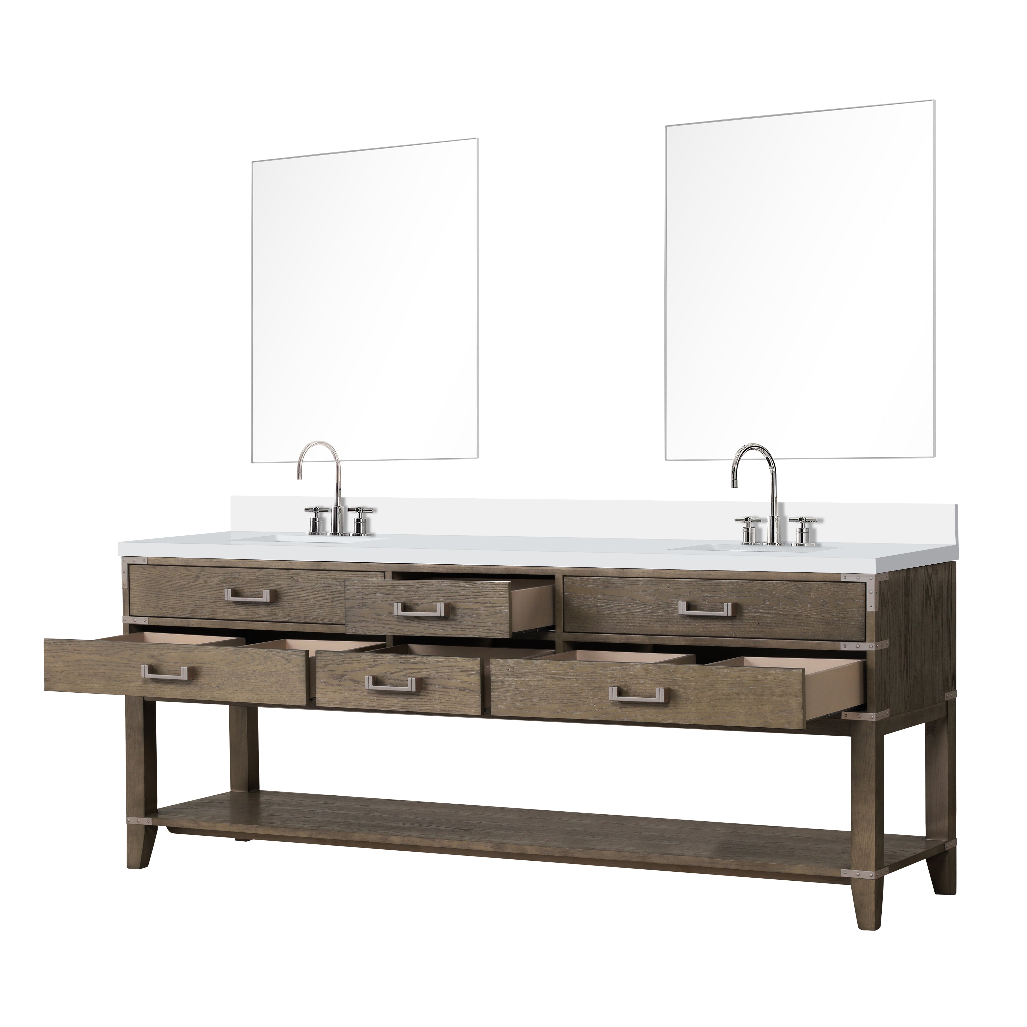 grey oak vanity