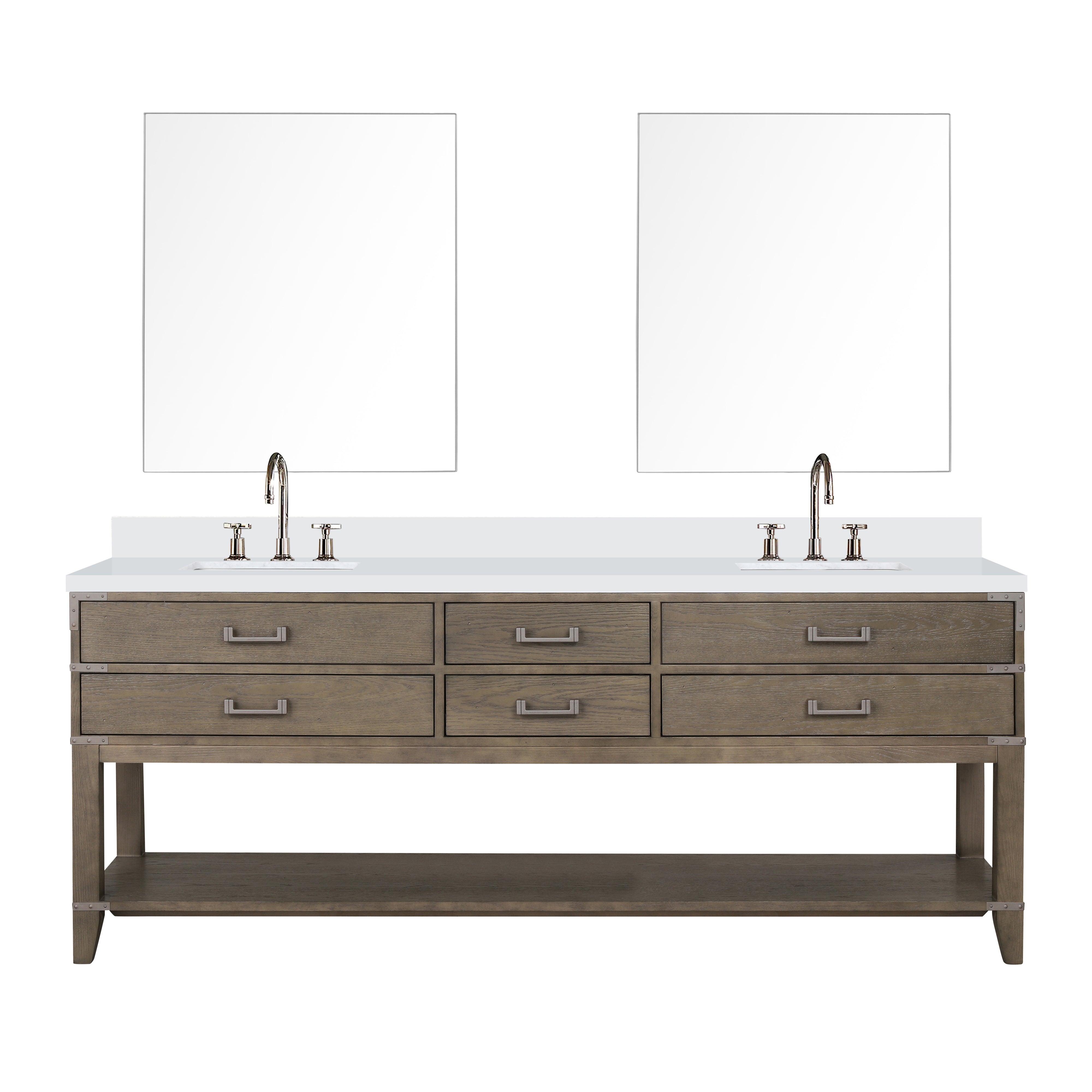 Lexora Norwalk 84 in W x 22 in D Double Bath Vanity