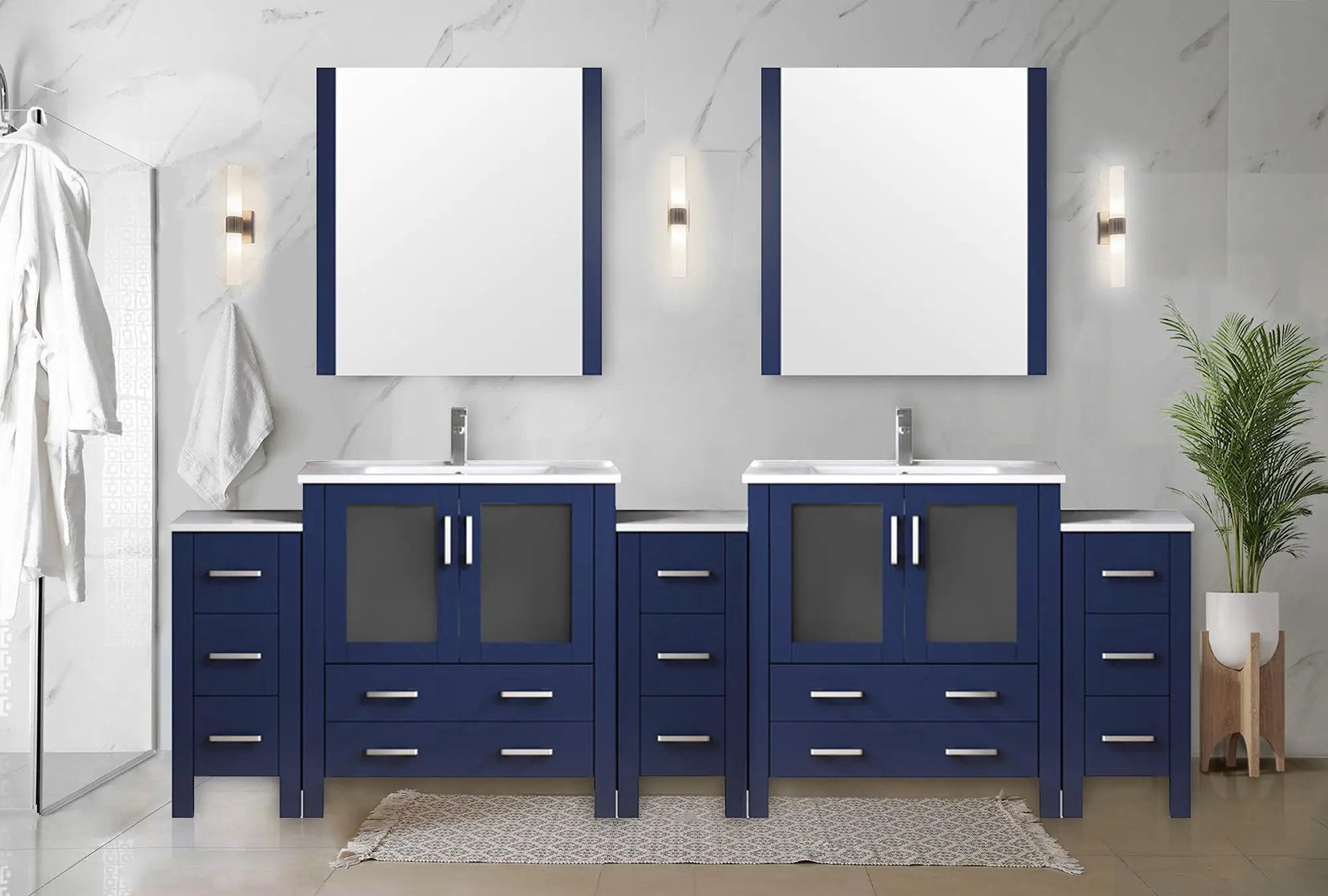 navy blue vanity