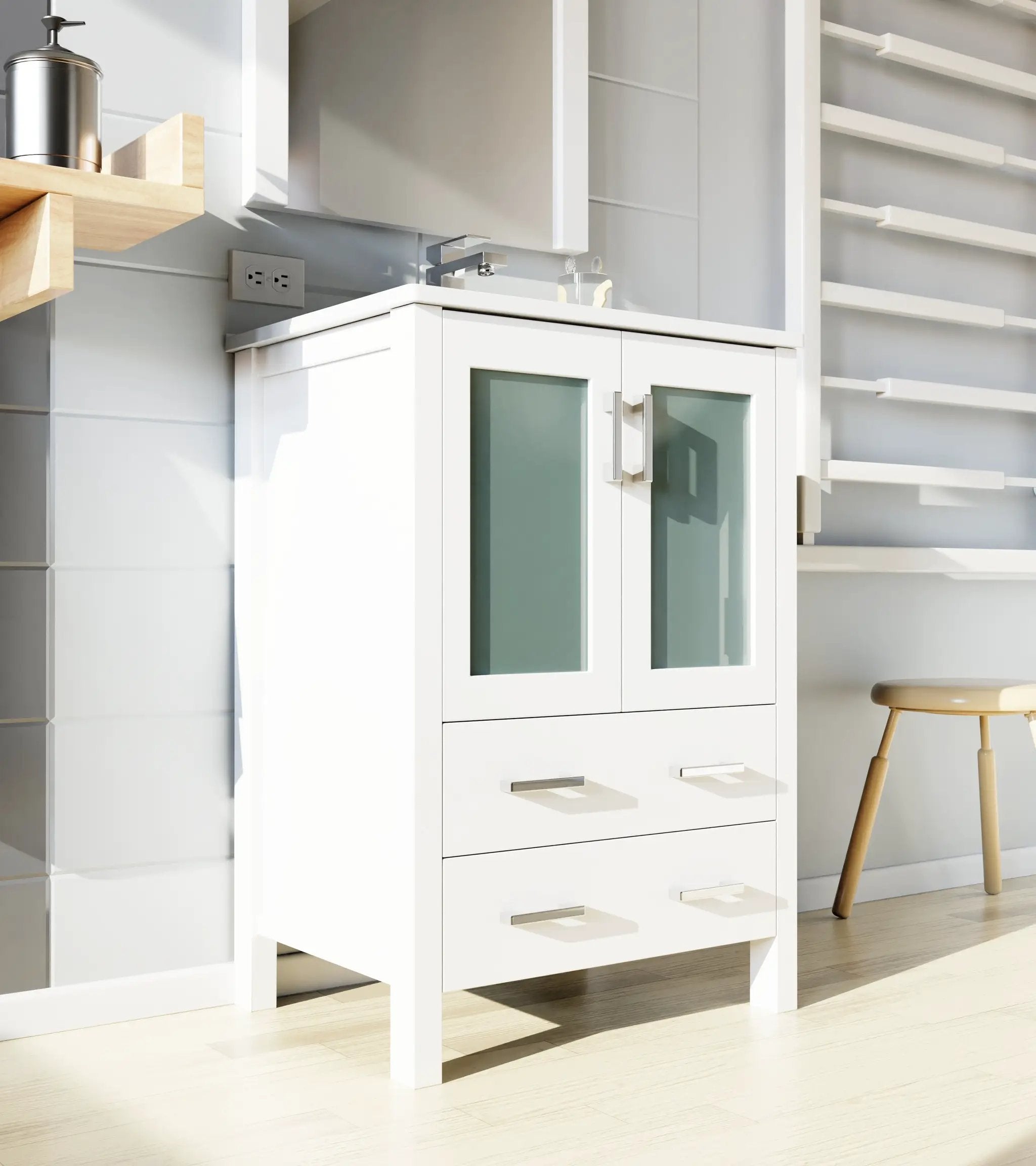 white vanity