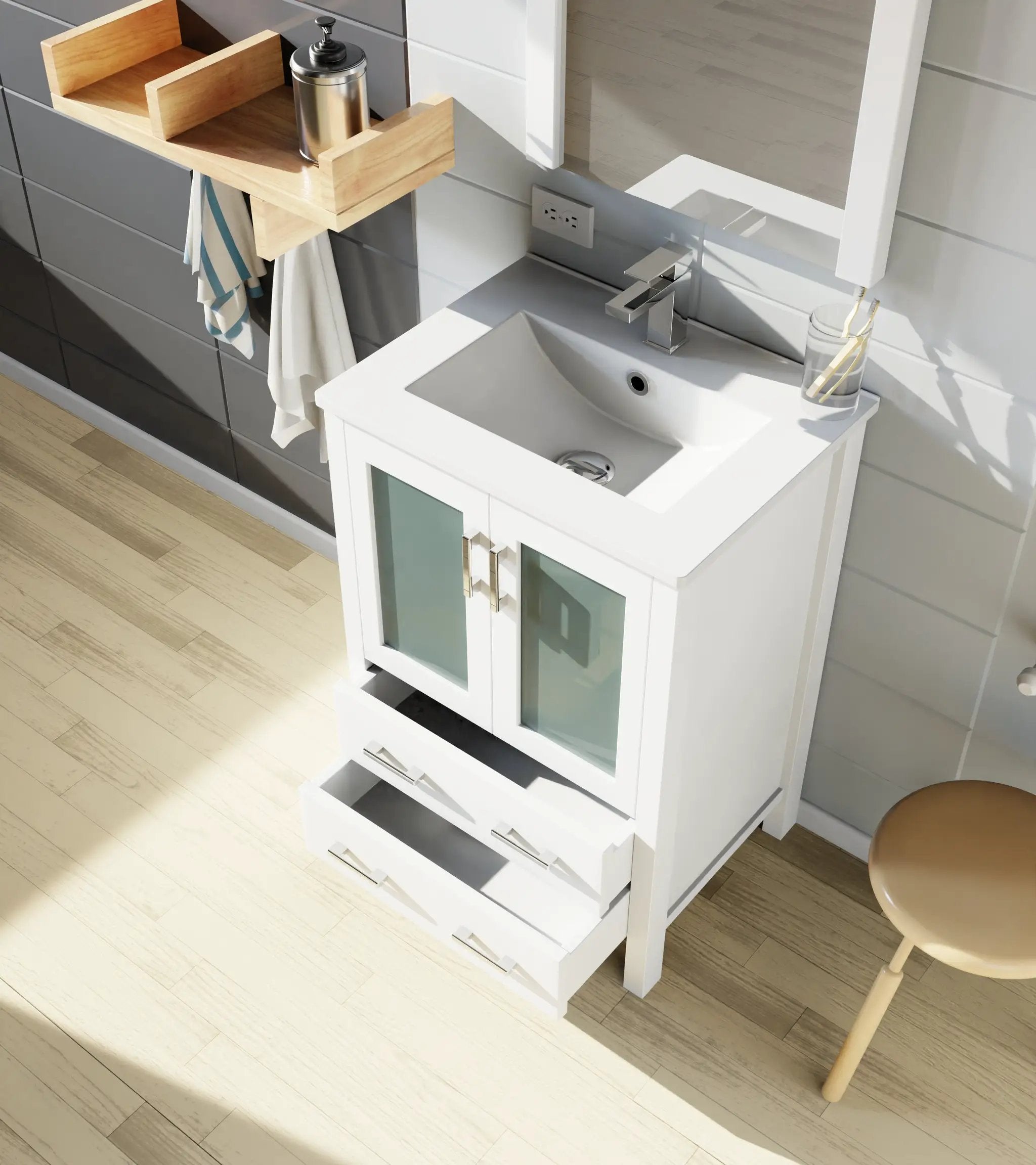 white vanity