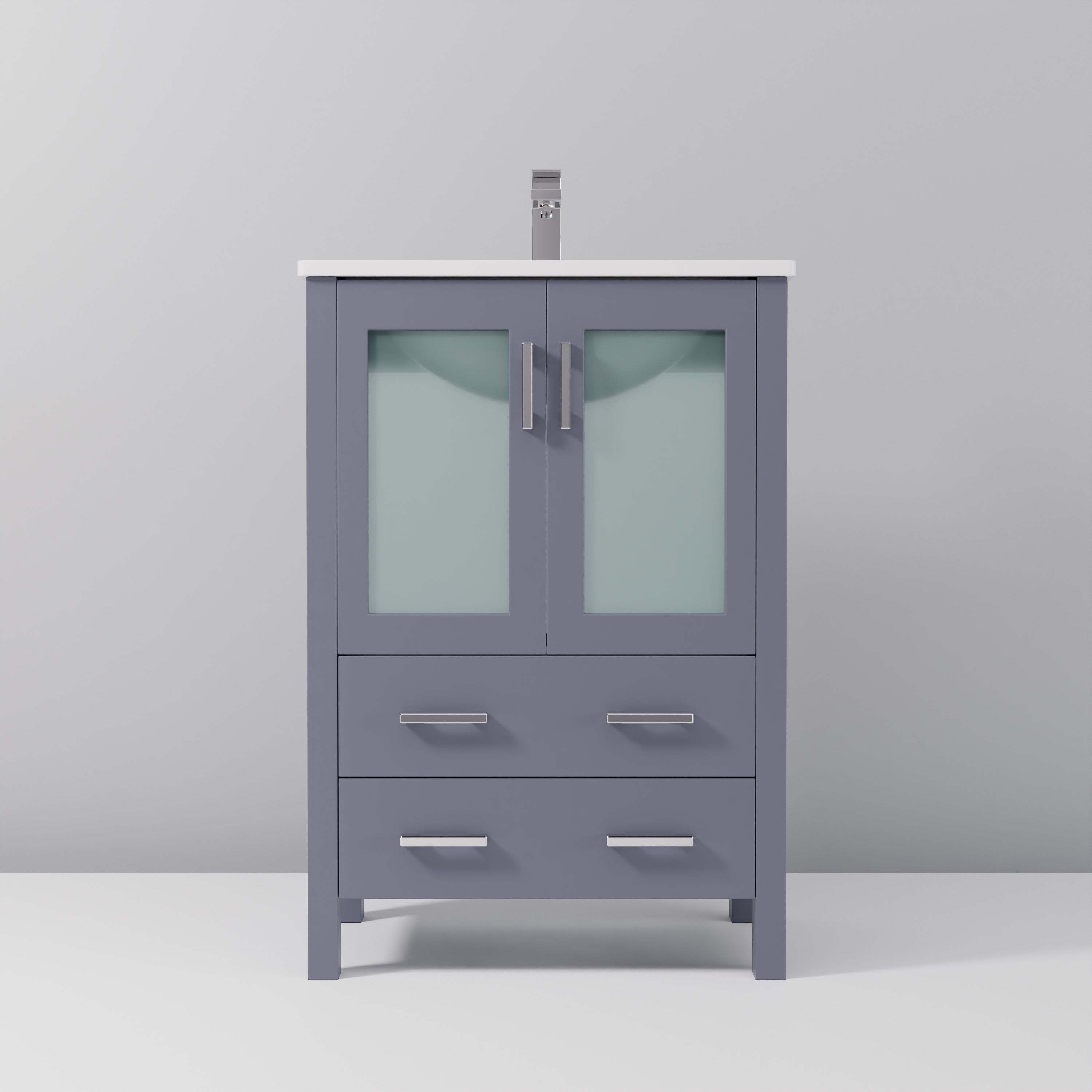 dark grey vanity