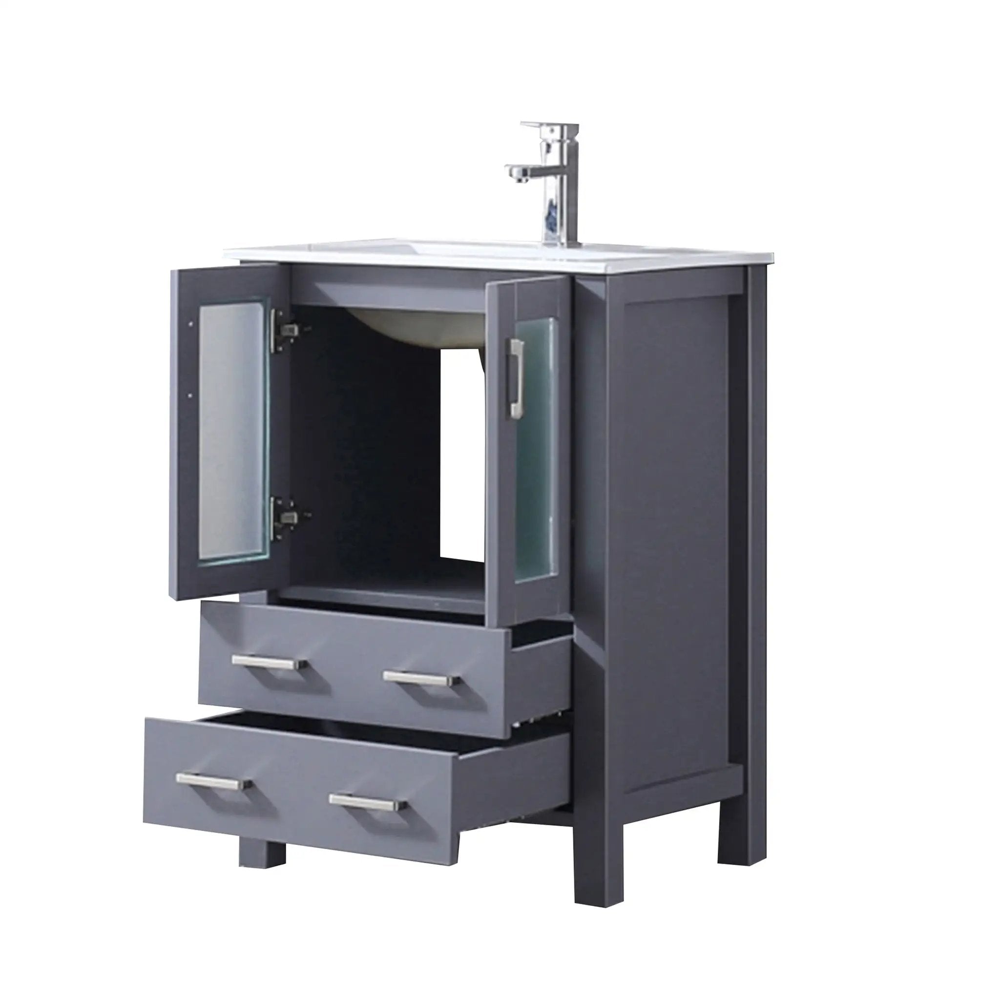 dark grey vanity