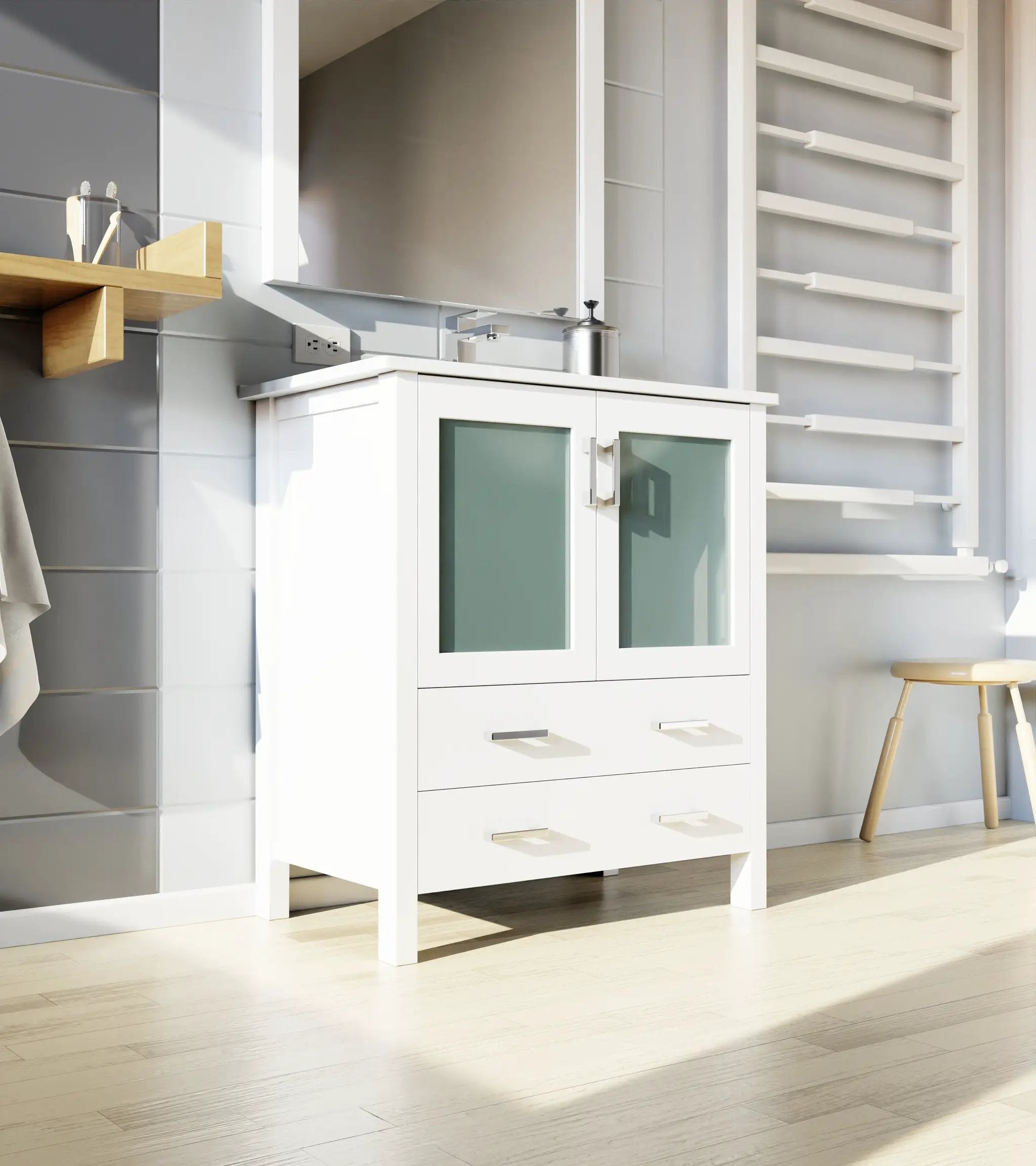 white vanity