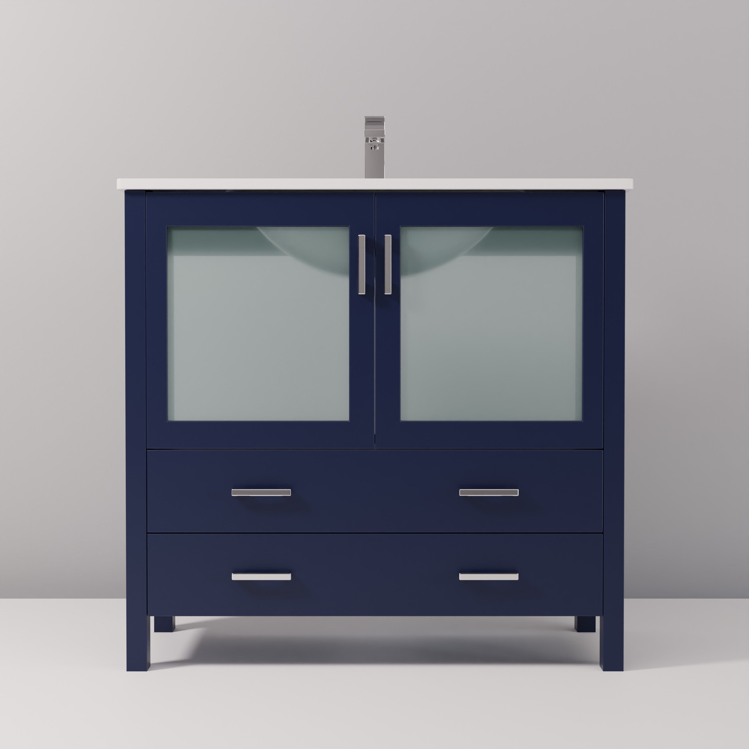 navy blue vanity