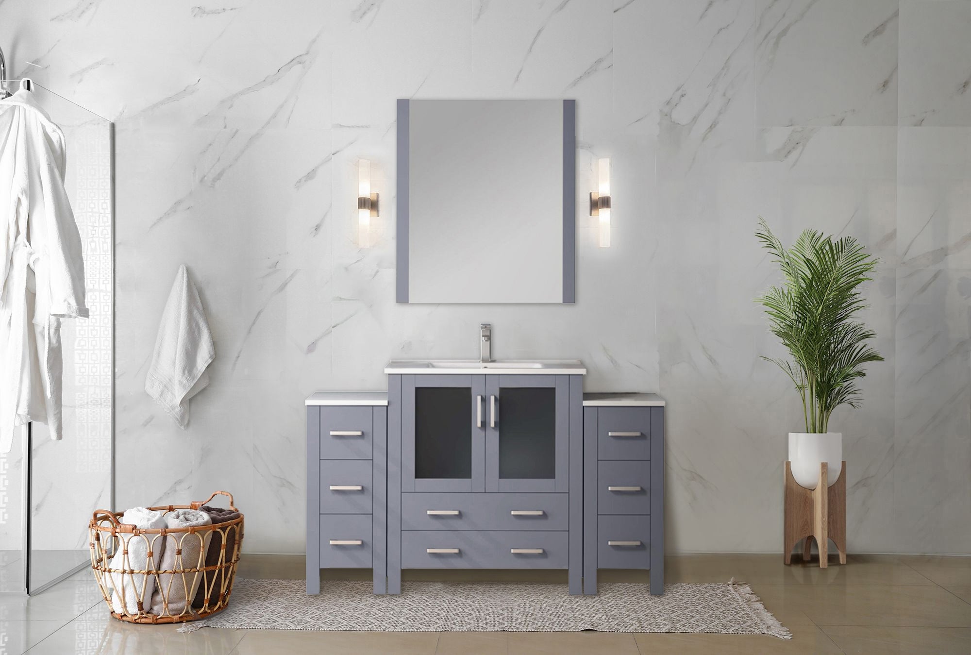 dark grey vanity