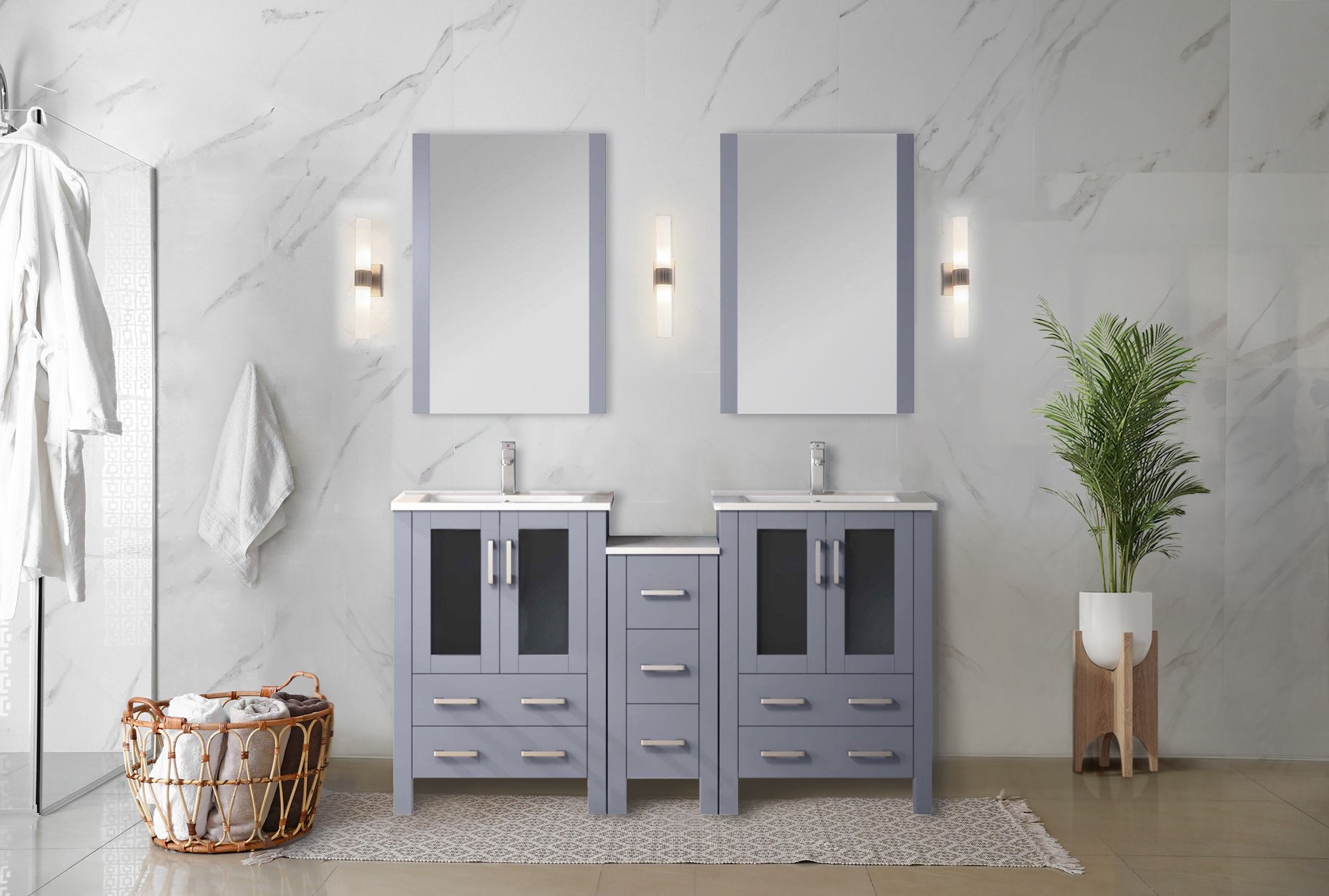 dark grey vanity