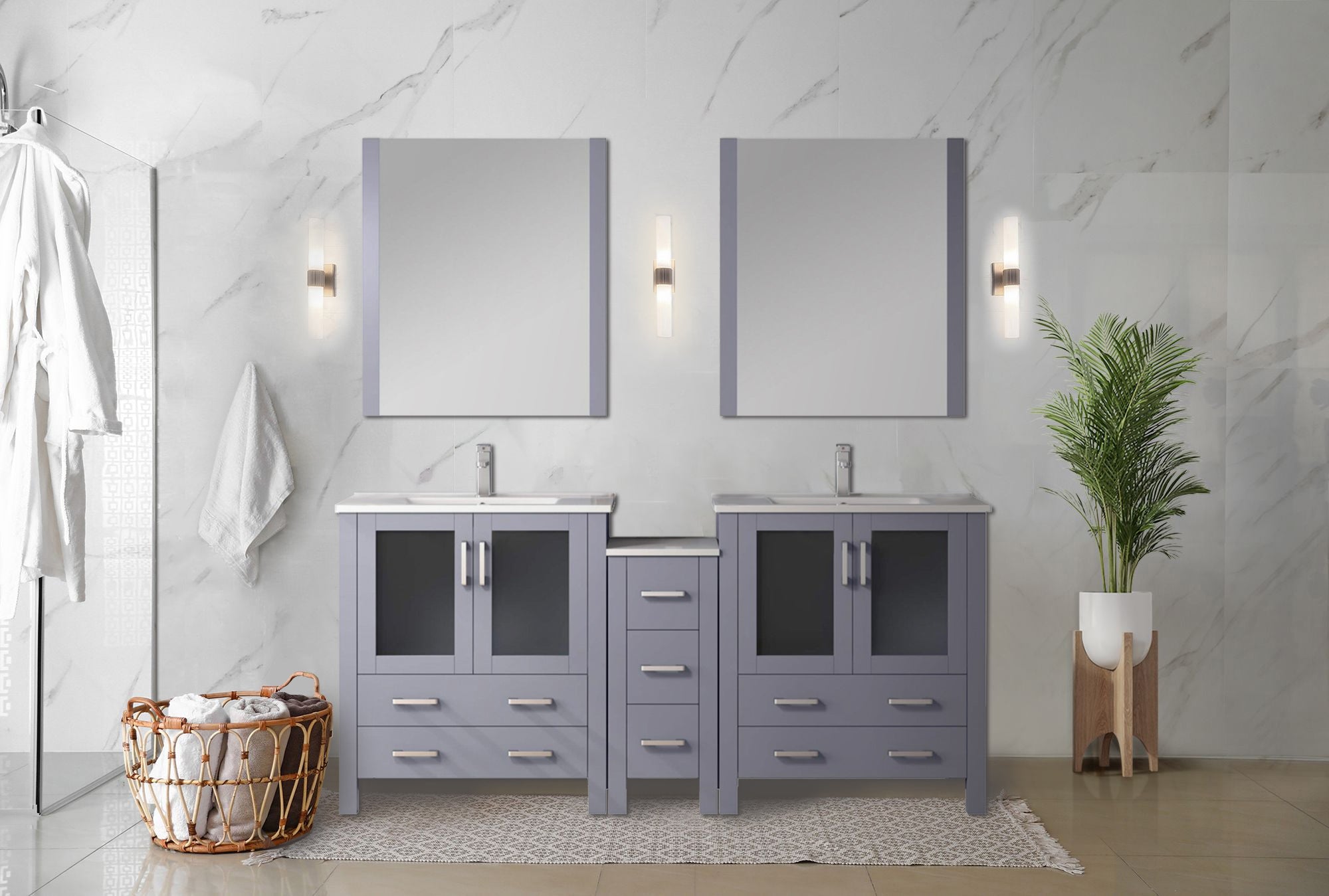 dark grey vanity