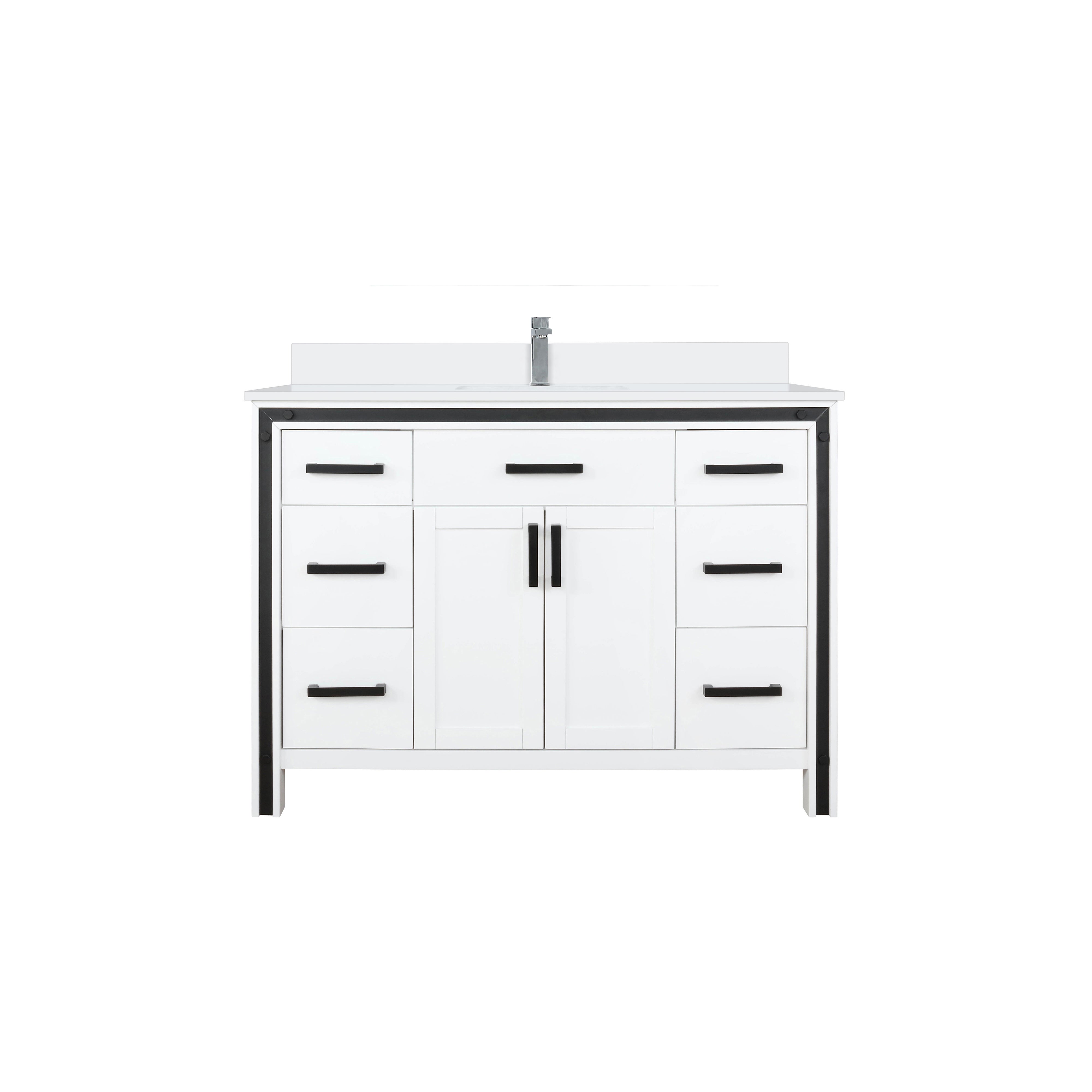 Lexora Ziva 48 in W x 22 in D Bath Vanity
