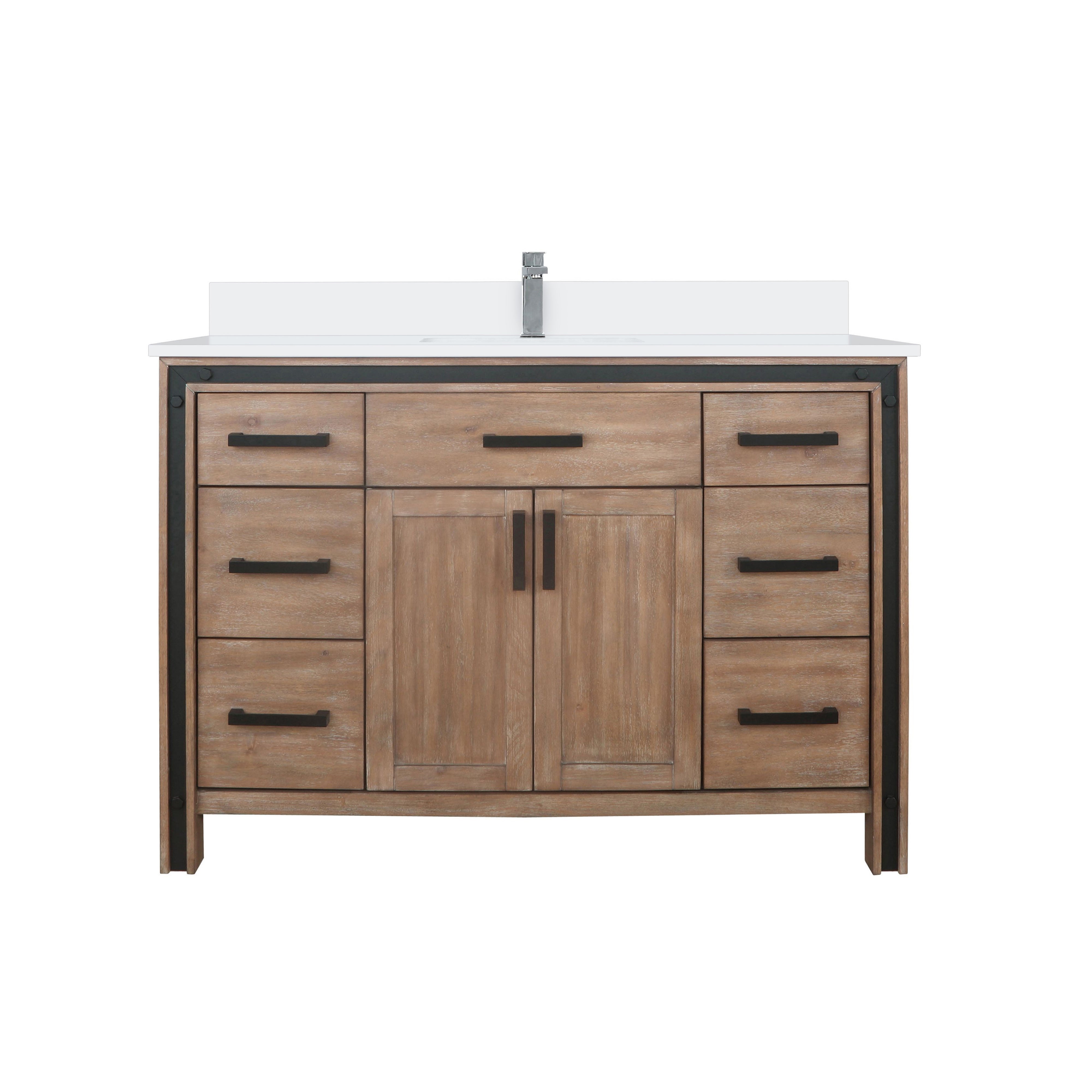 Lexora Ziva 48 in W x 22 in D Bath Vanity