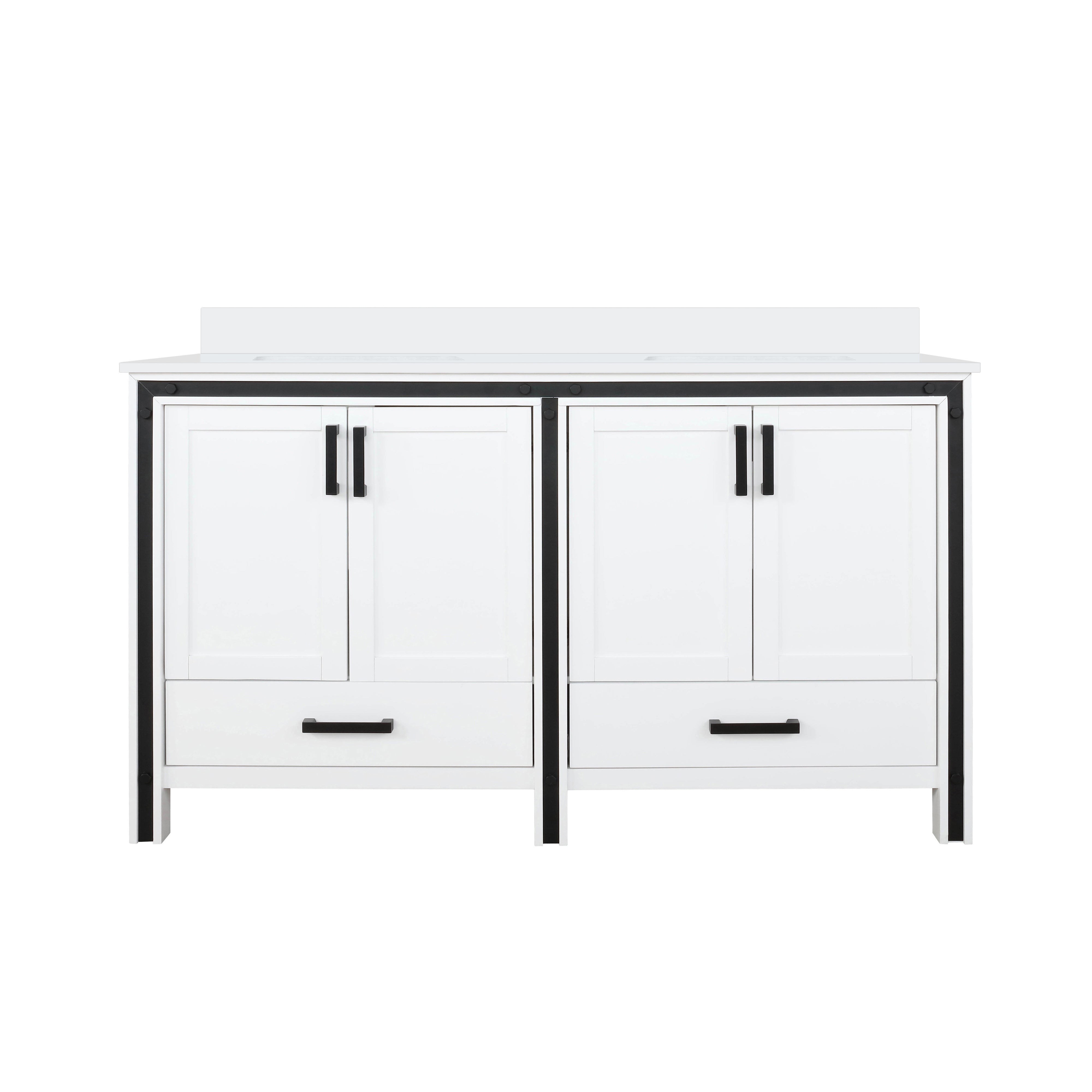 Lexora Ziva 60 in W x 22 in D Double Bath Vanity
