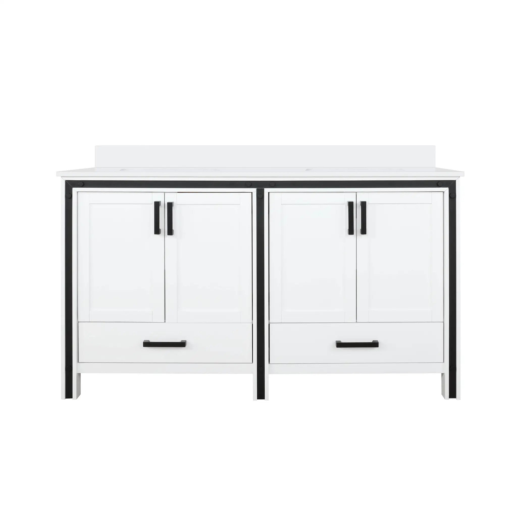 Lexora Ziva 60 in W x 22 in D Double Bath Vanity by Lexora