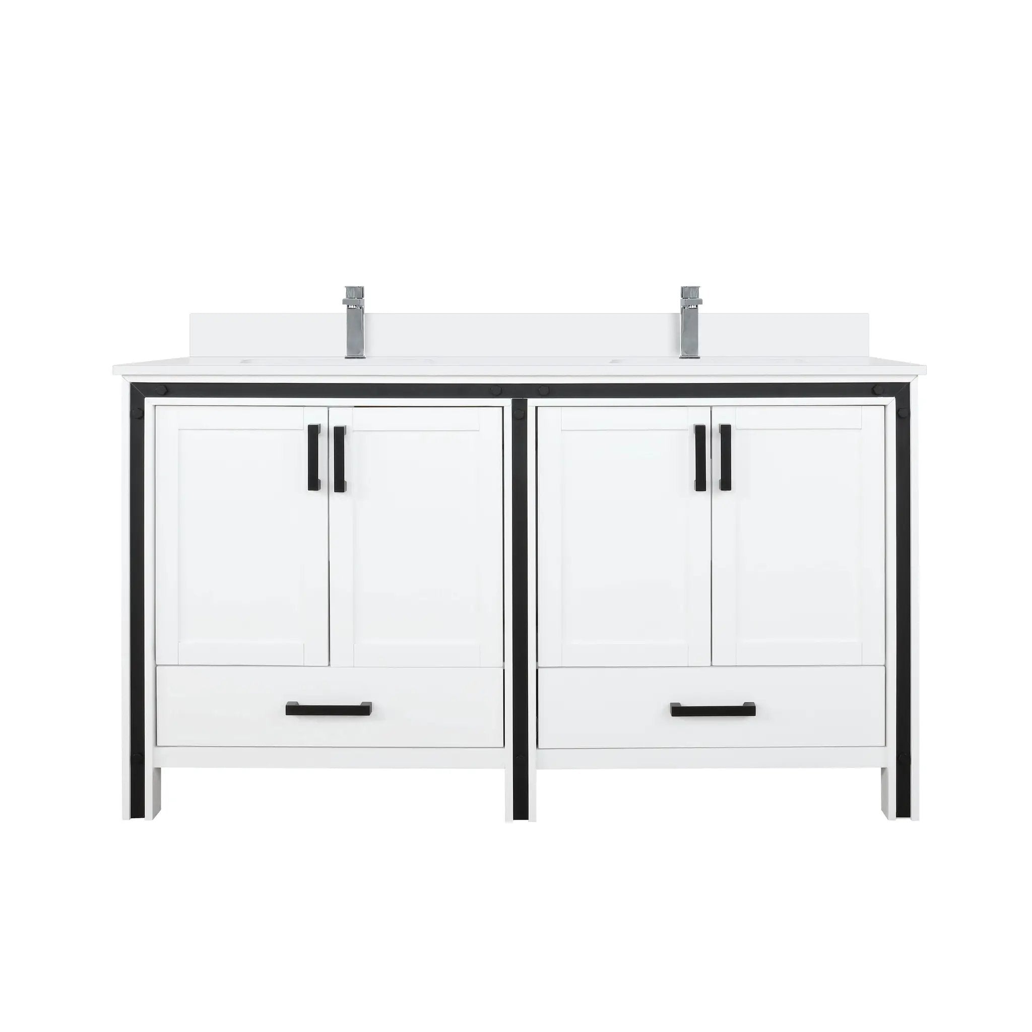 Lexora Ziva 60 in W x 22 in D Double Bath Vanity by Lexora