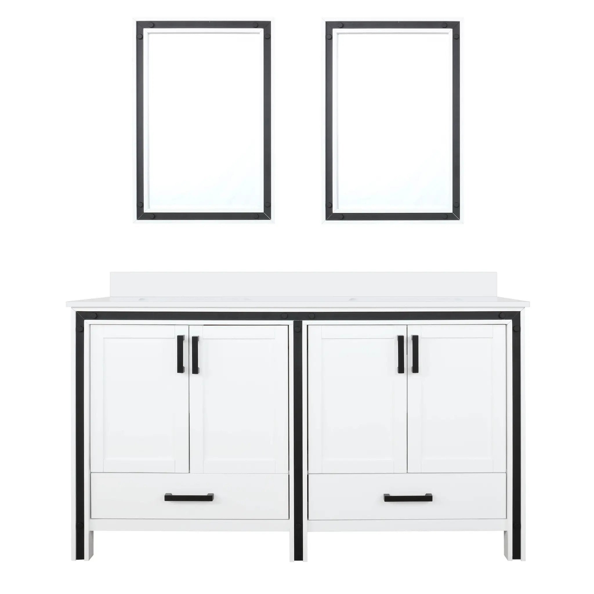 Lexora Ziva 60 in W x 22 in D Double Bath Vanity by Lexora