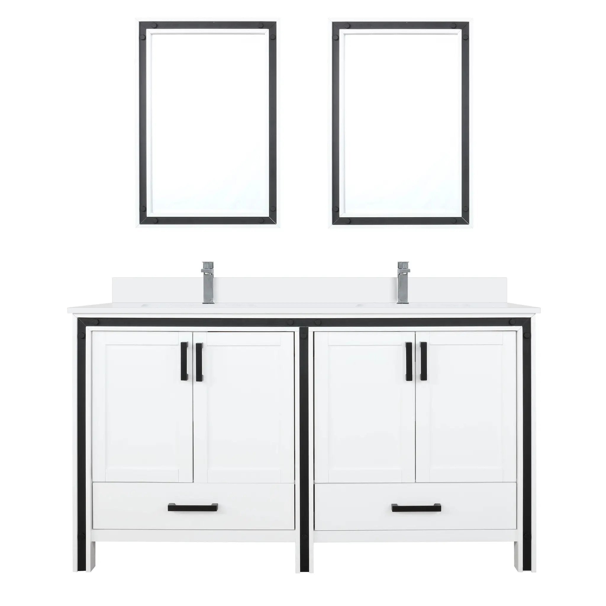 Lexora Ziva 60 in W x 22 in D Double Bath Vanity by Lexora