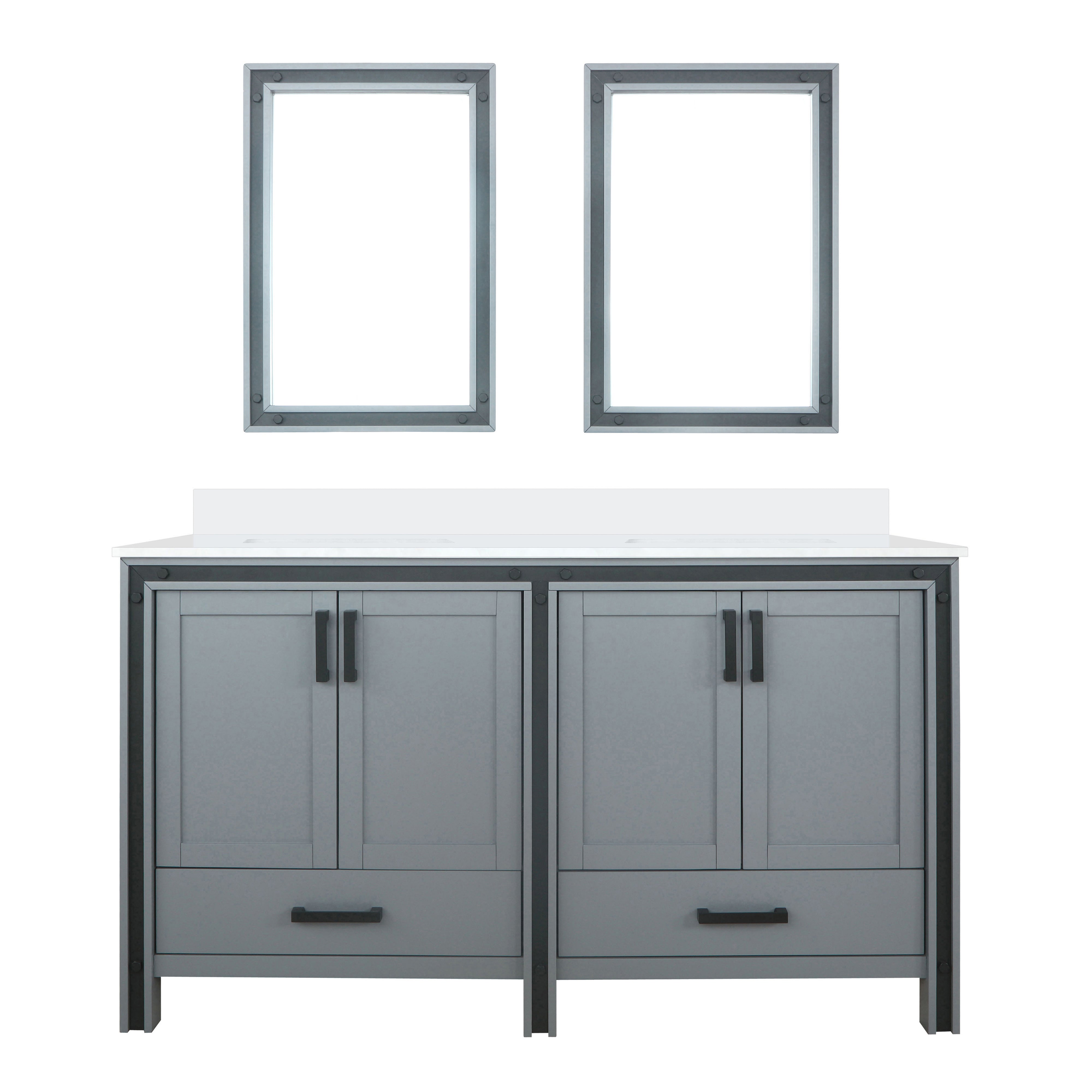 Lexora Ziva 60 in W x 22 in D Double Bath Vanity