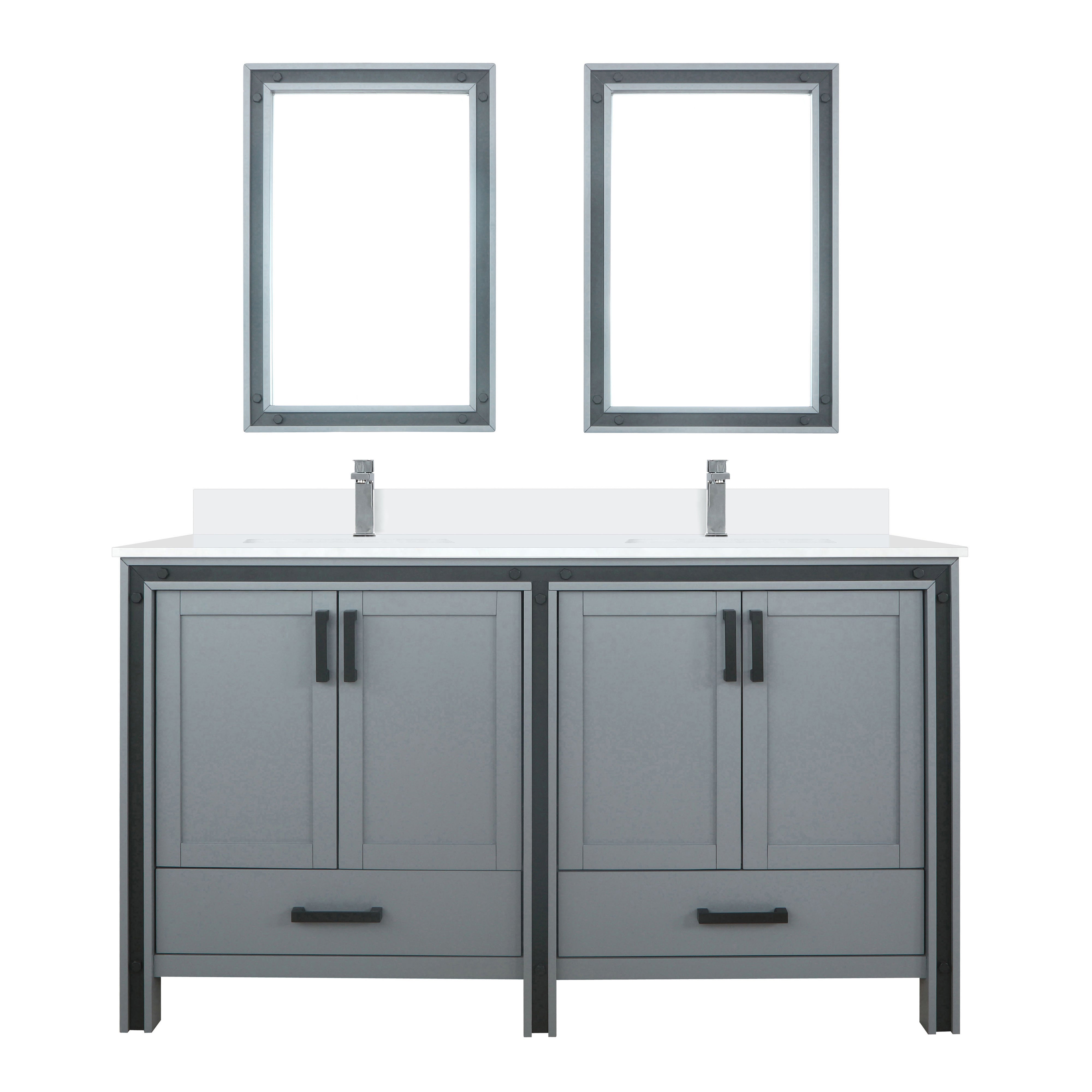 Lexora Ziva 60 in W x 22 in D Double Bath Vanity