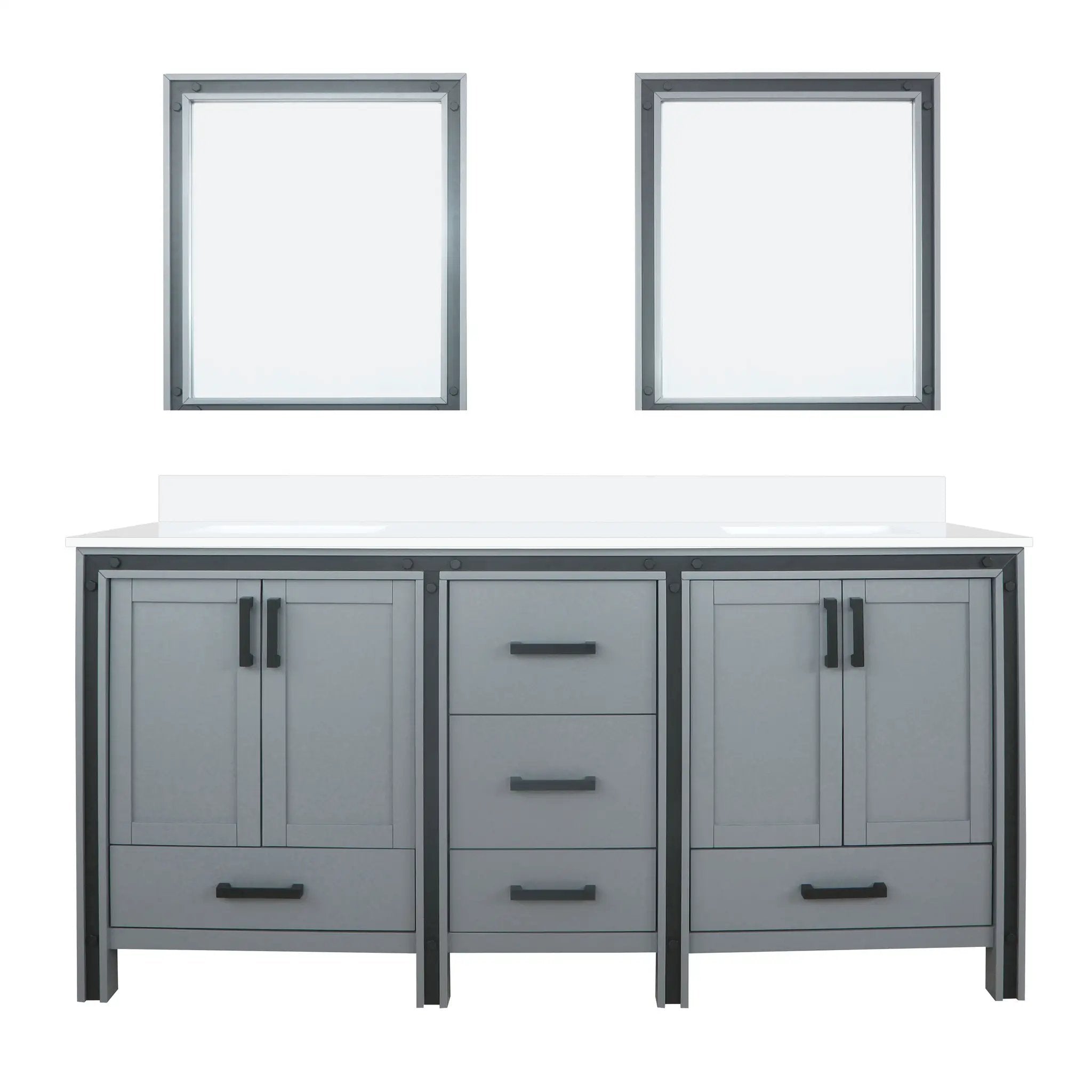 Lexora Ziva 72 in W x 22 in D Double Bath Vanity by Lexora