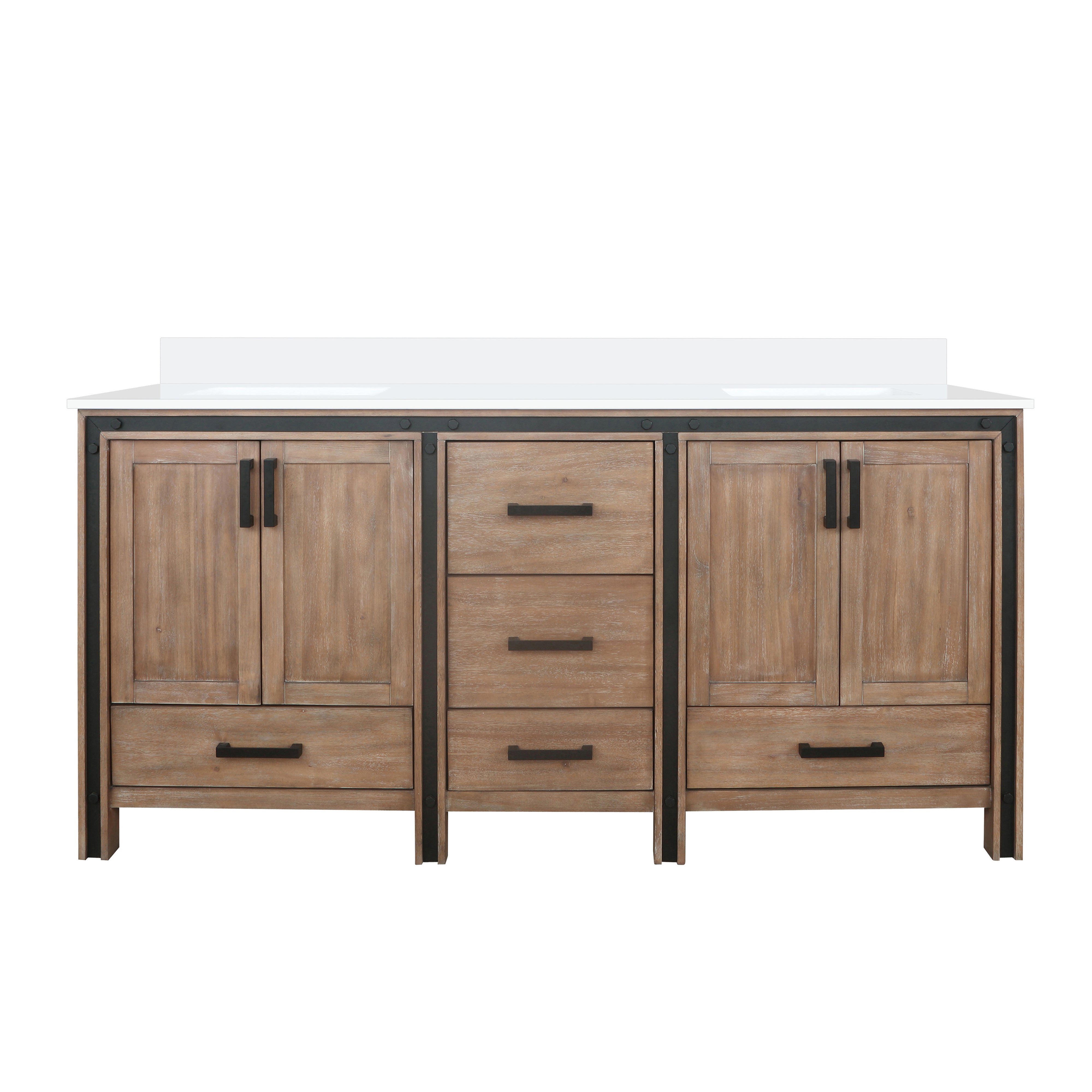 Lexora Ziva 72 in W x 22 in D Double Bath Vanity