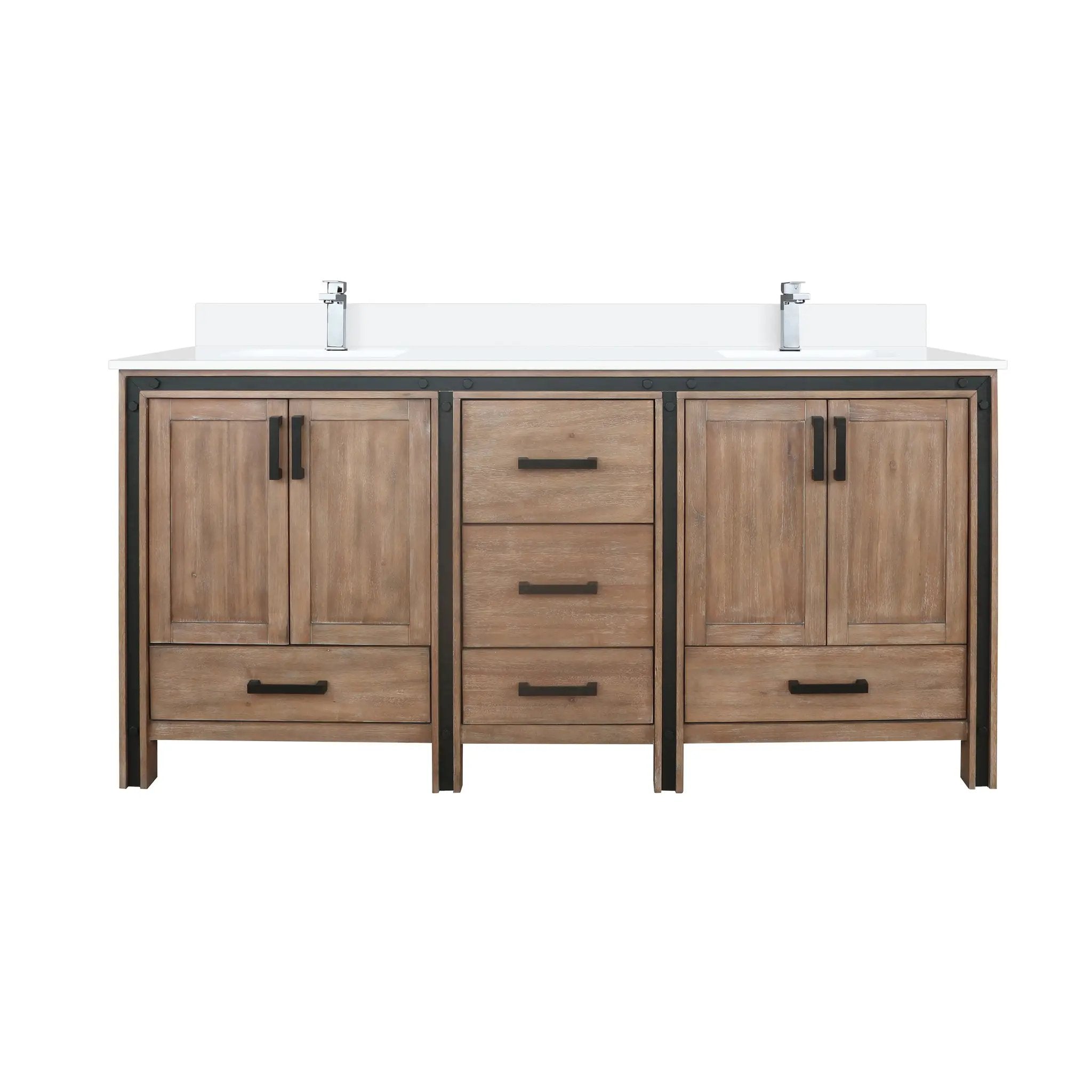 Lexora Ziva 72 in W x 22 in D Double Bath Vanity by Lexora