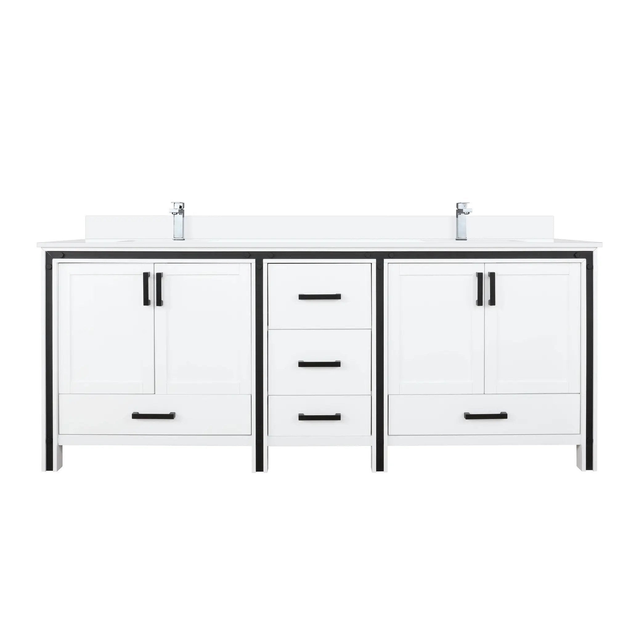 Lexora Ziva 80 in W x 22 in D Double Bath Vanity by Lexora