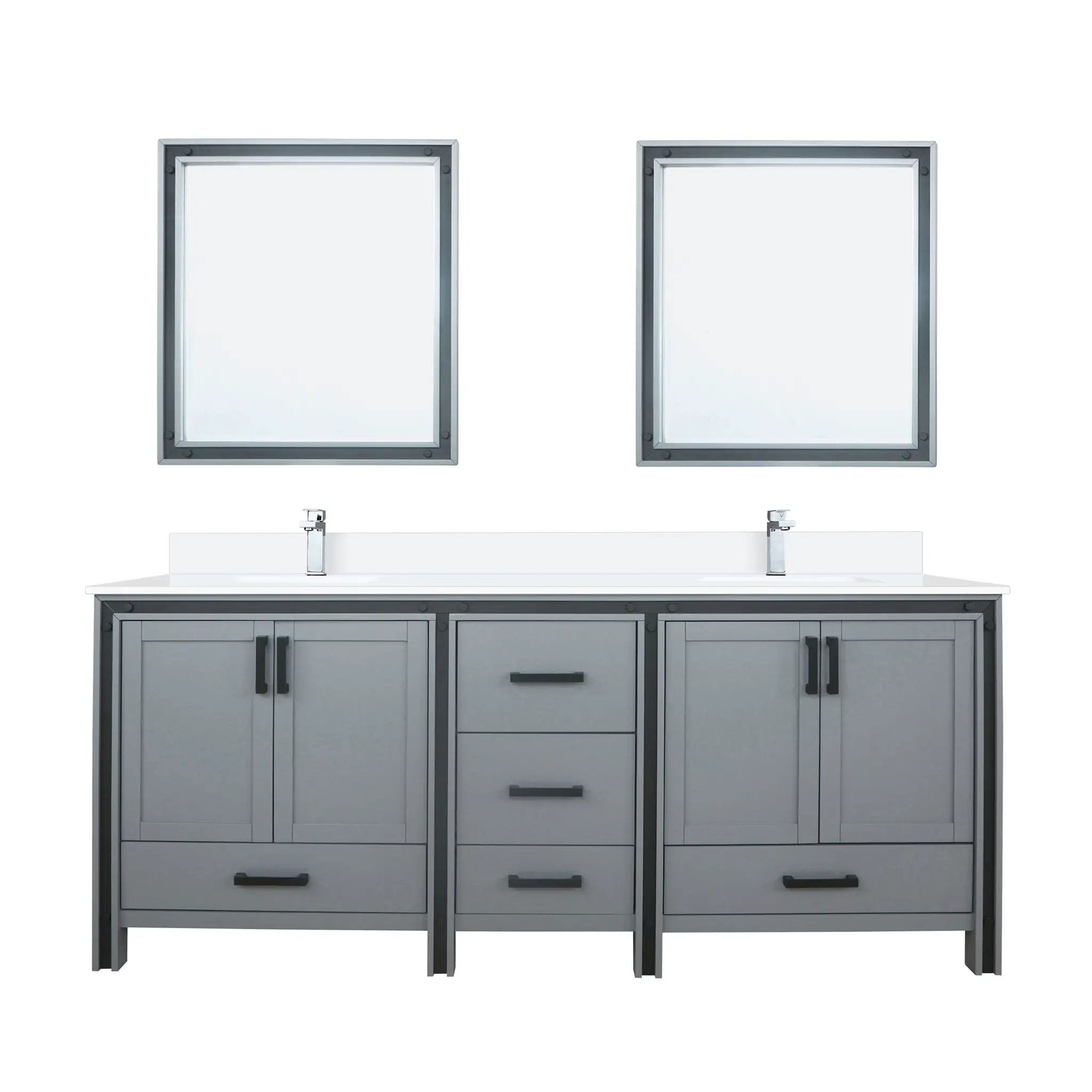 Lexora Ziva 80 in W x 22 in D Double Bath Vanity by Lexora
