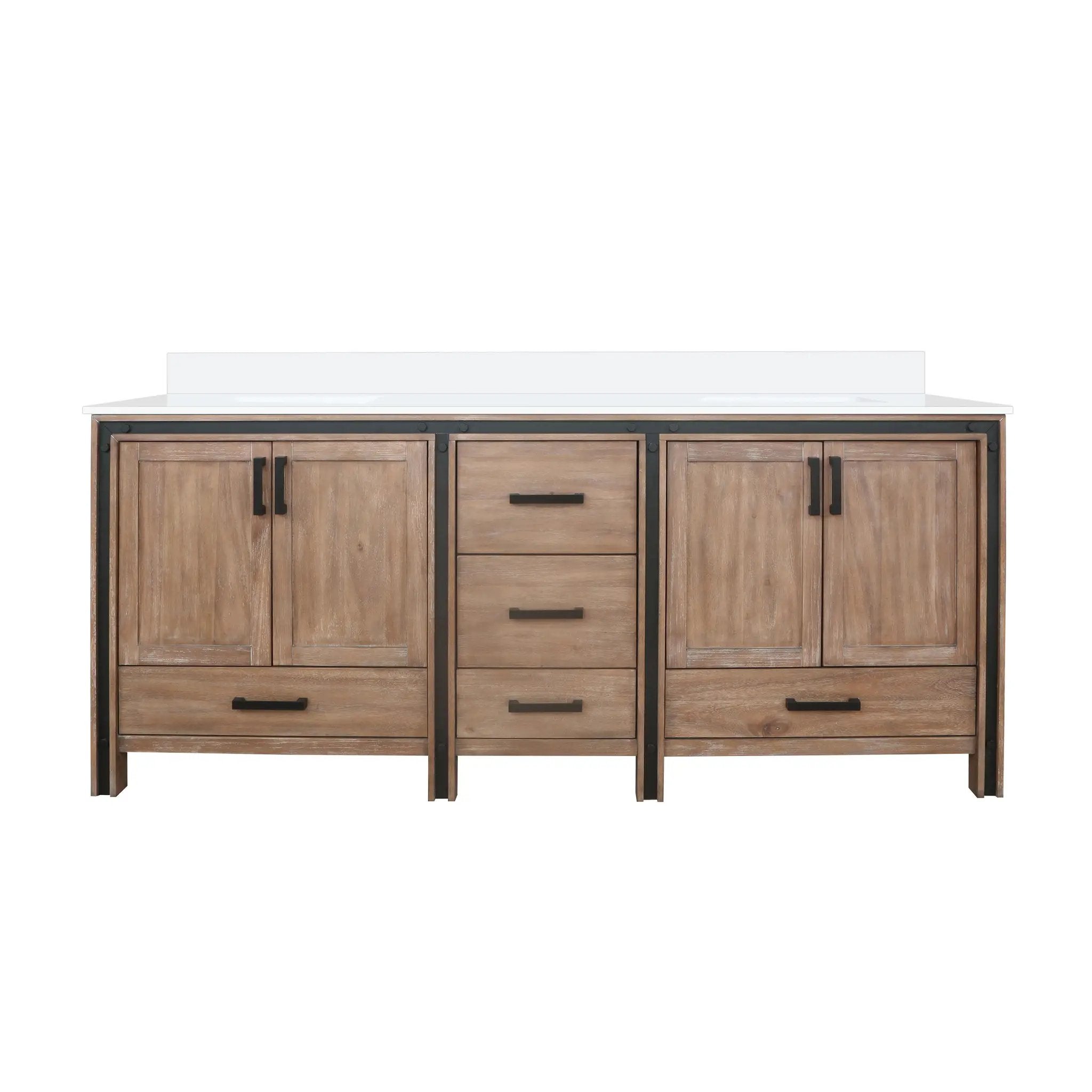 Lexora Ziva 80 in W x 22 in D Double Bath Vanity by Lexora