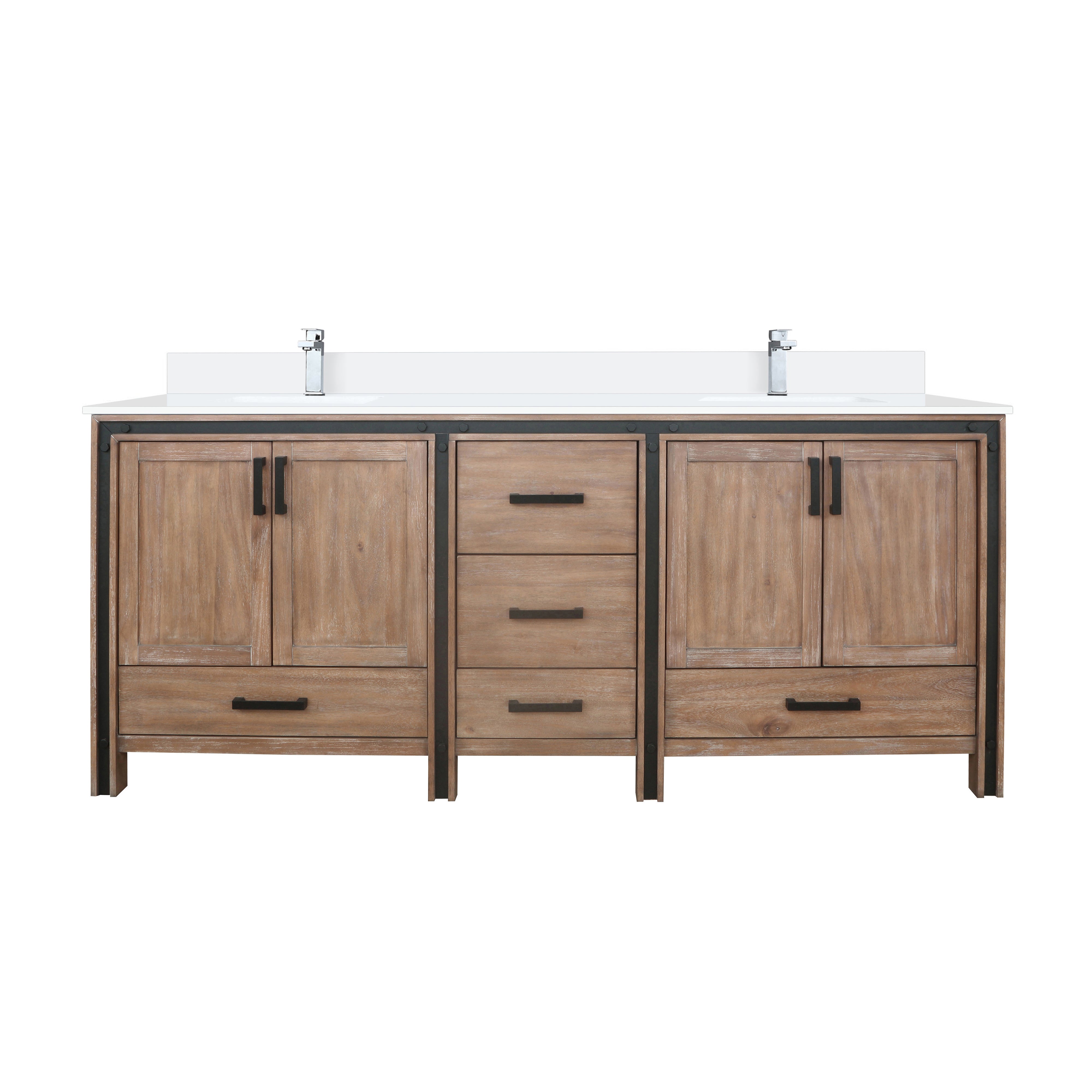 Lexora Ziva 80 in W x 22 in D Double Bath Vanity