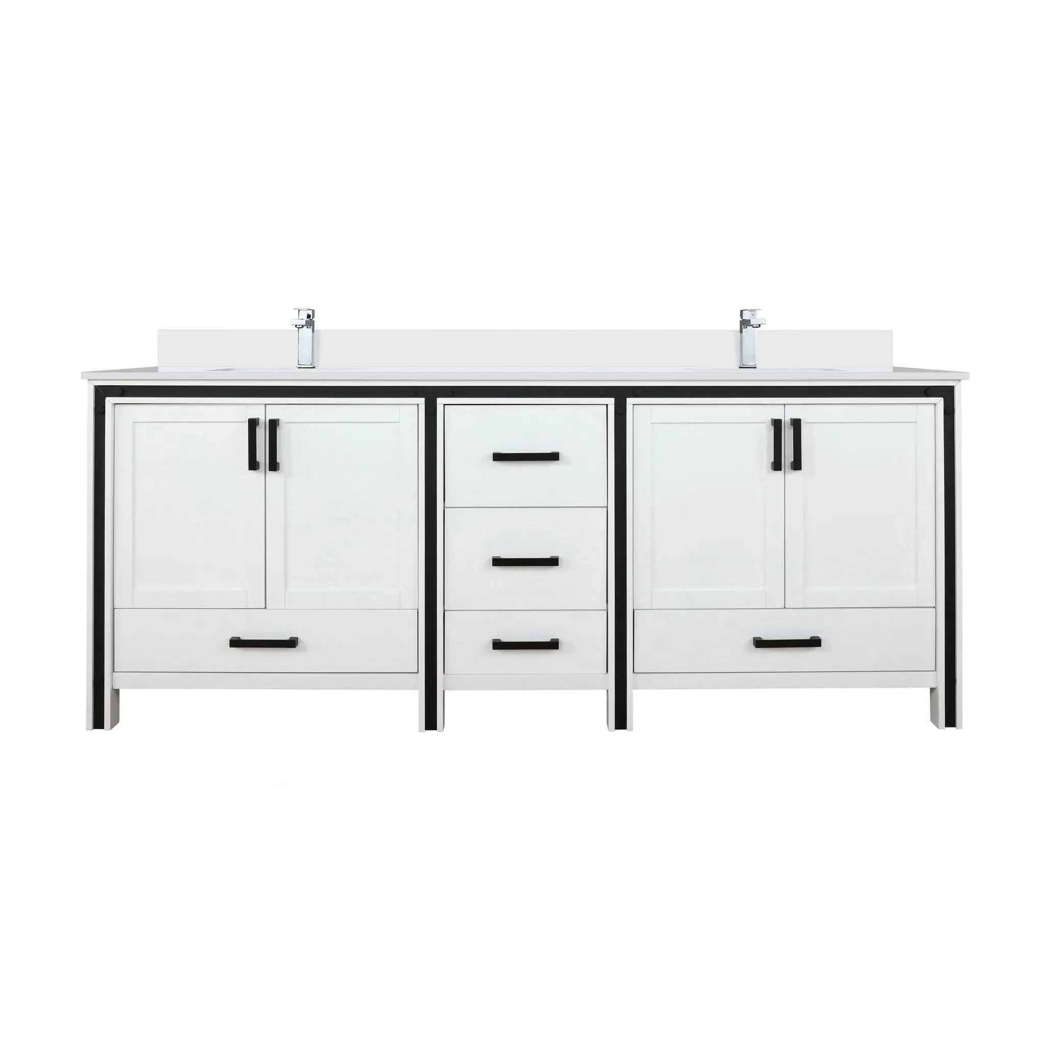 Lexora Ziva 84 in W x 22 in D Double Bath Vanity by Lexora