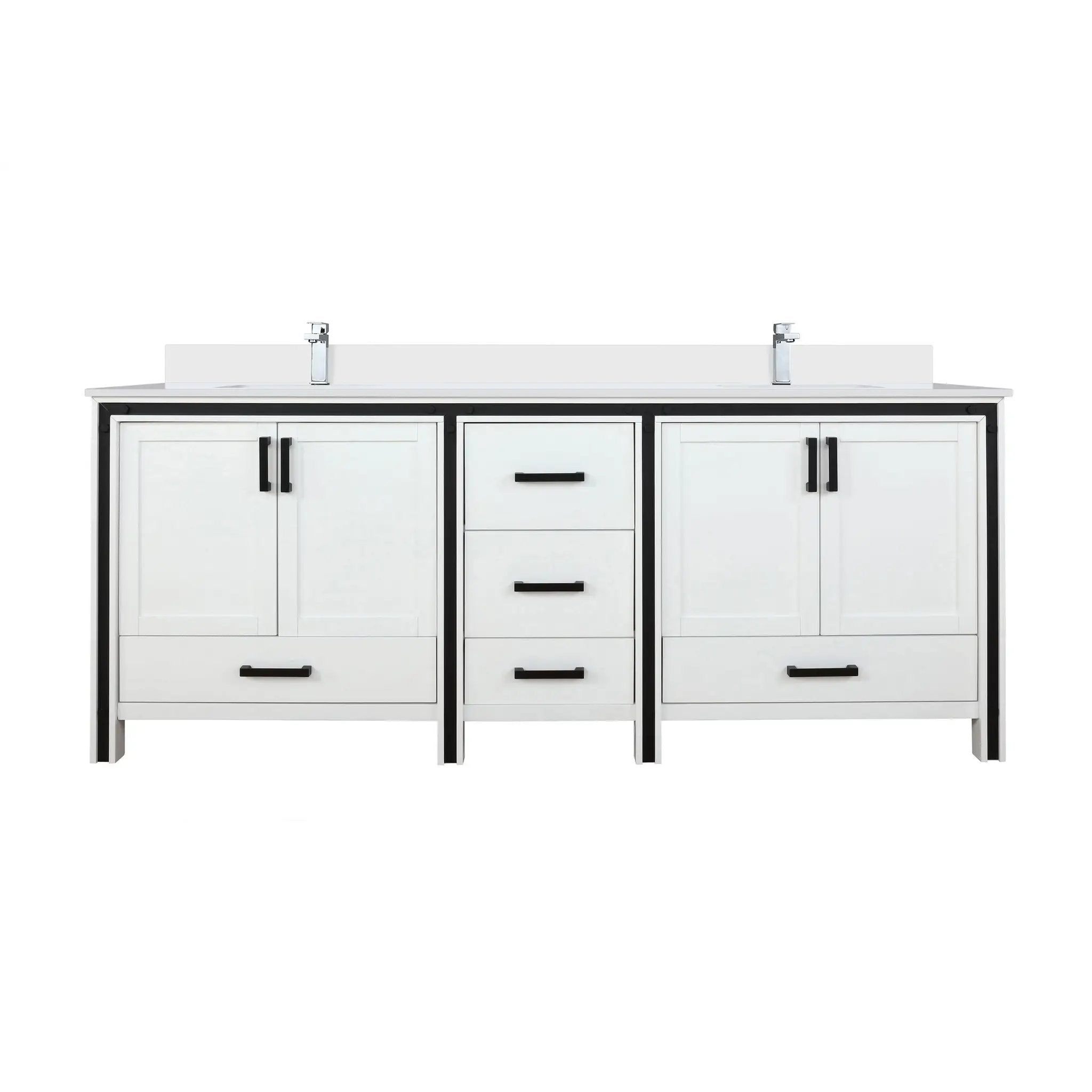 Lexora Ziva 84 in W x 22 in D Double Bath Vanity by Lexora