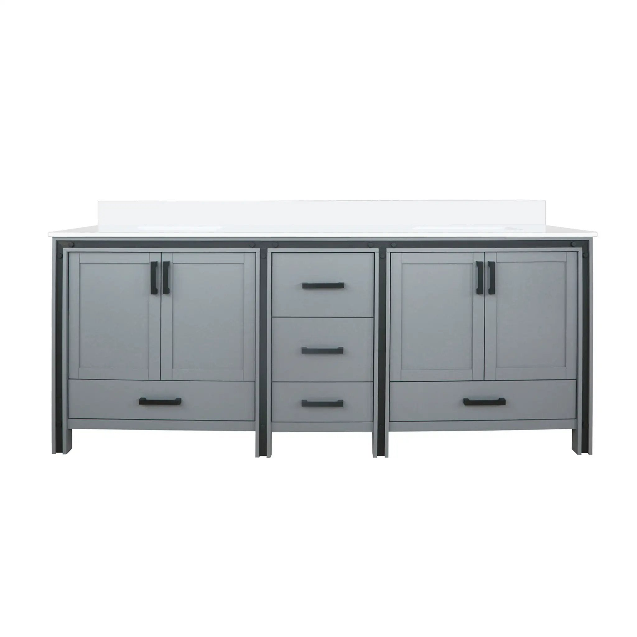 Lexora Ziva 84 in W x 22 in D Double Bath Vanity by Lexora