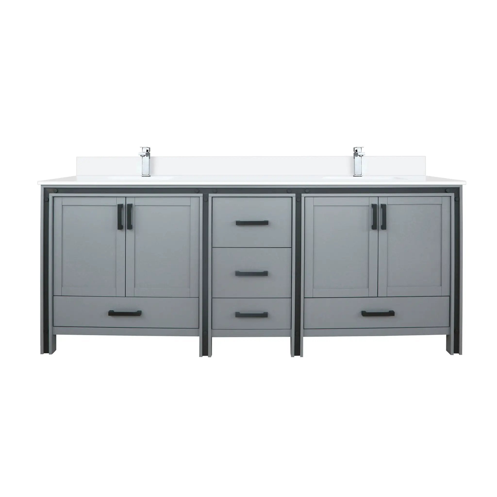 Lexora Ziva 84 in W x 22 in D Double Bath Vanity by Lexora
