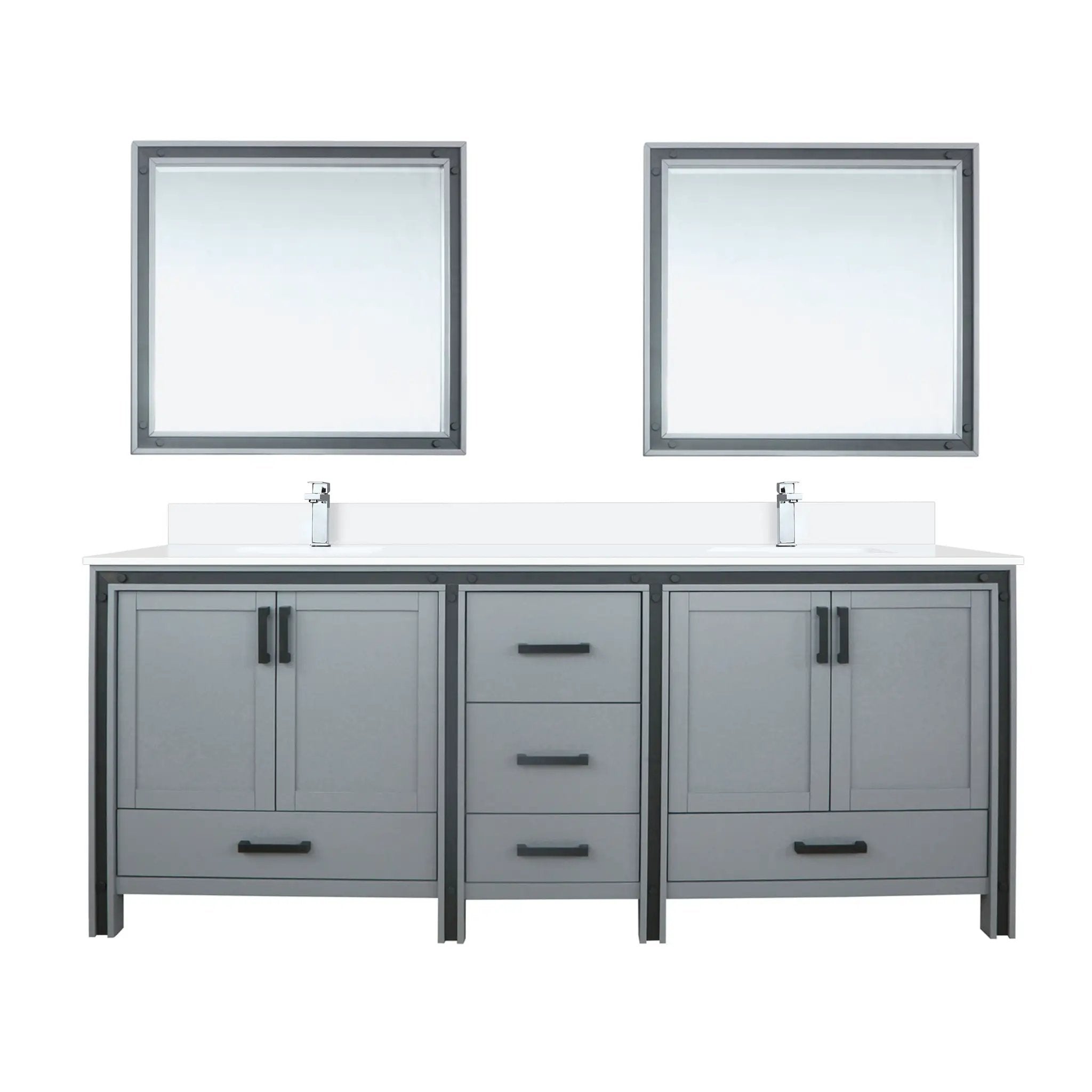 Lexora Ziva 84 in W x 22 in D Double Bath Vanity by Lexora