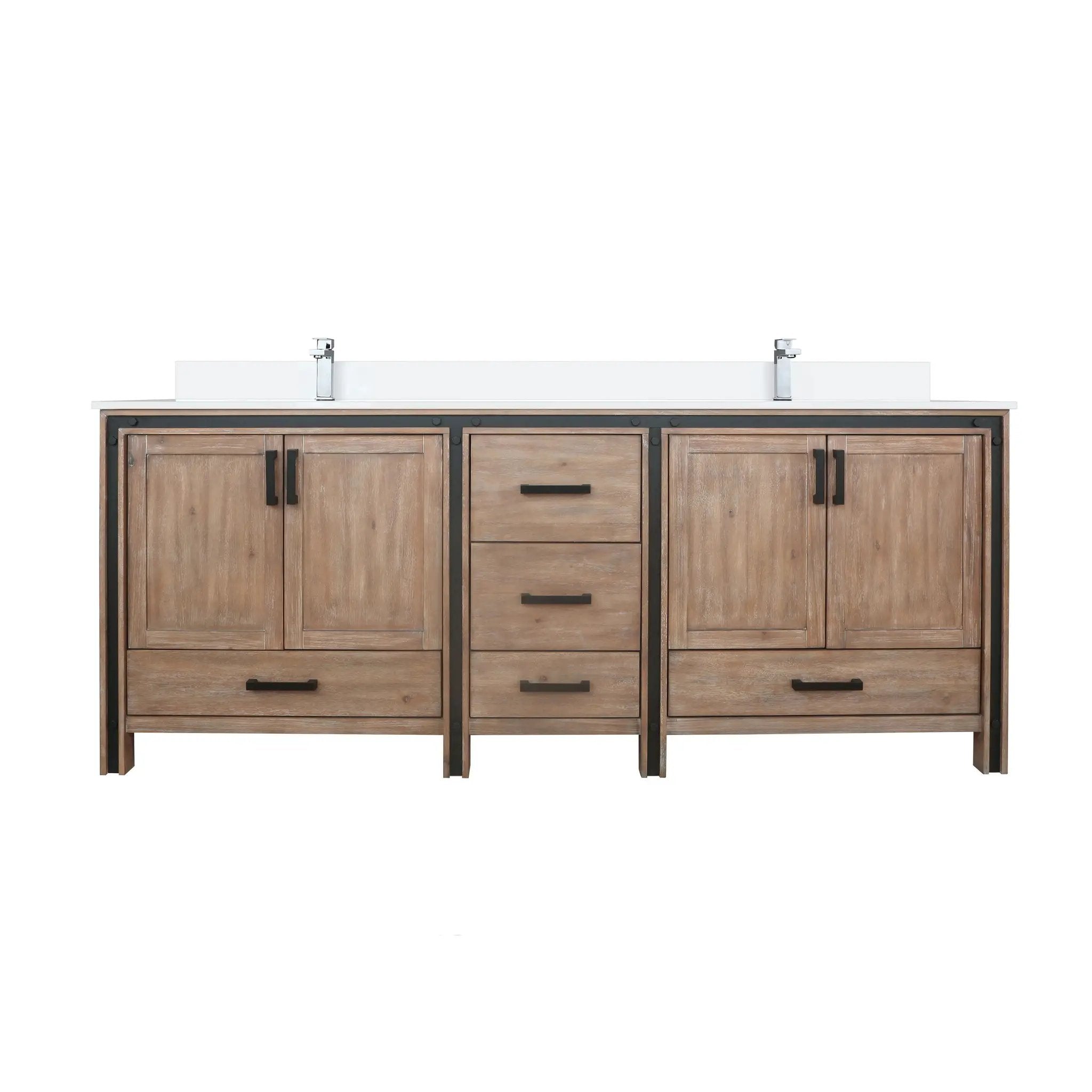 Lexora Ziva 84 in W x 22 in D Double Bath Vanity by Lexora