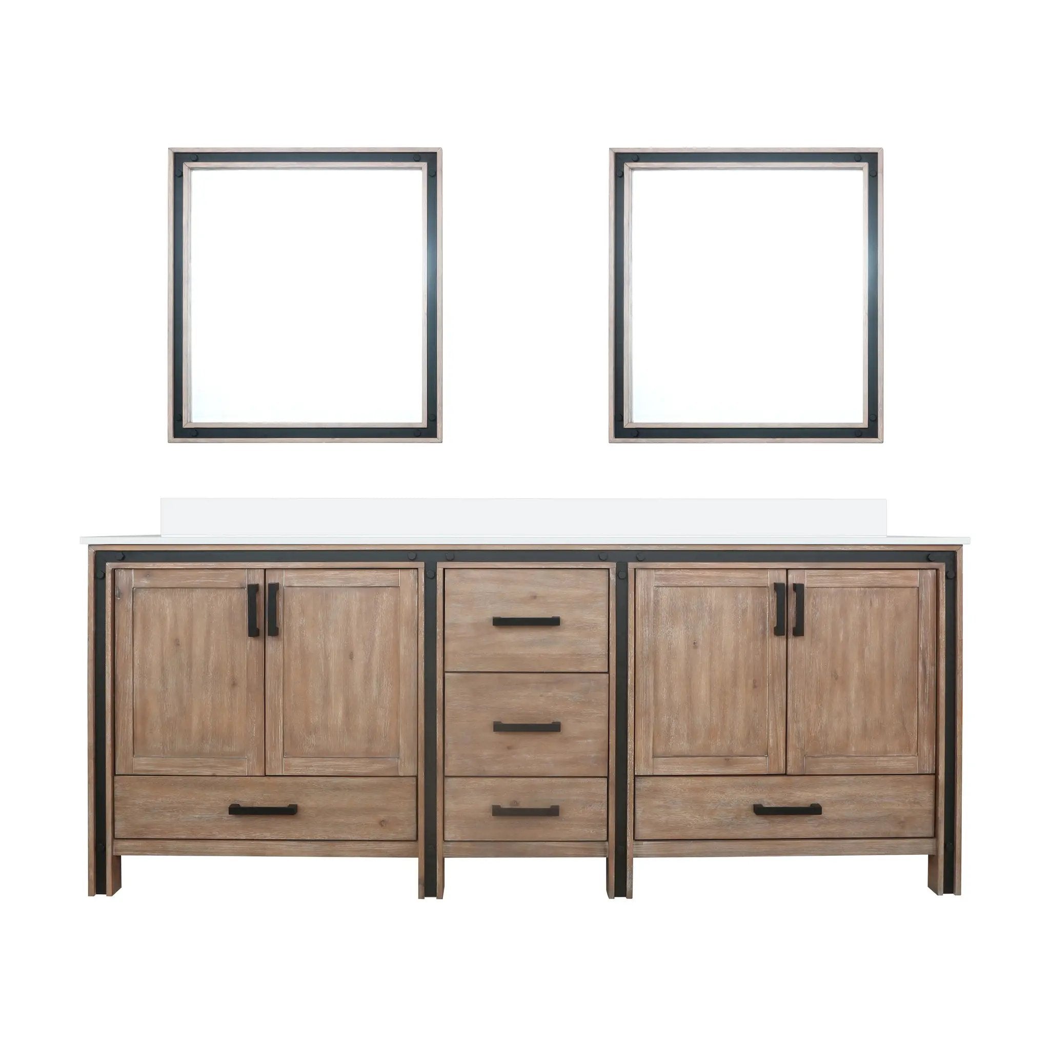 Lexora Ziva 84 in W x 22 in D Double Bath Vanity by Lexora
