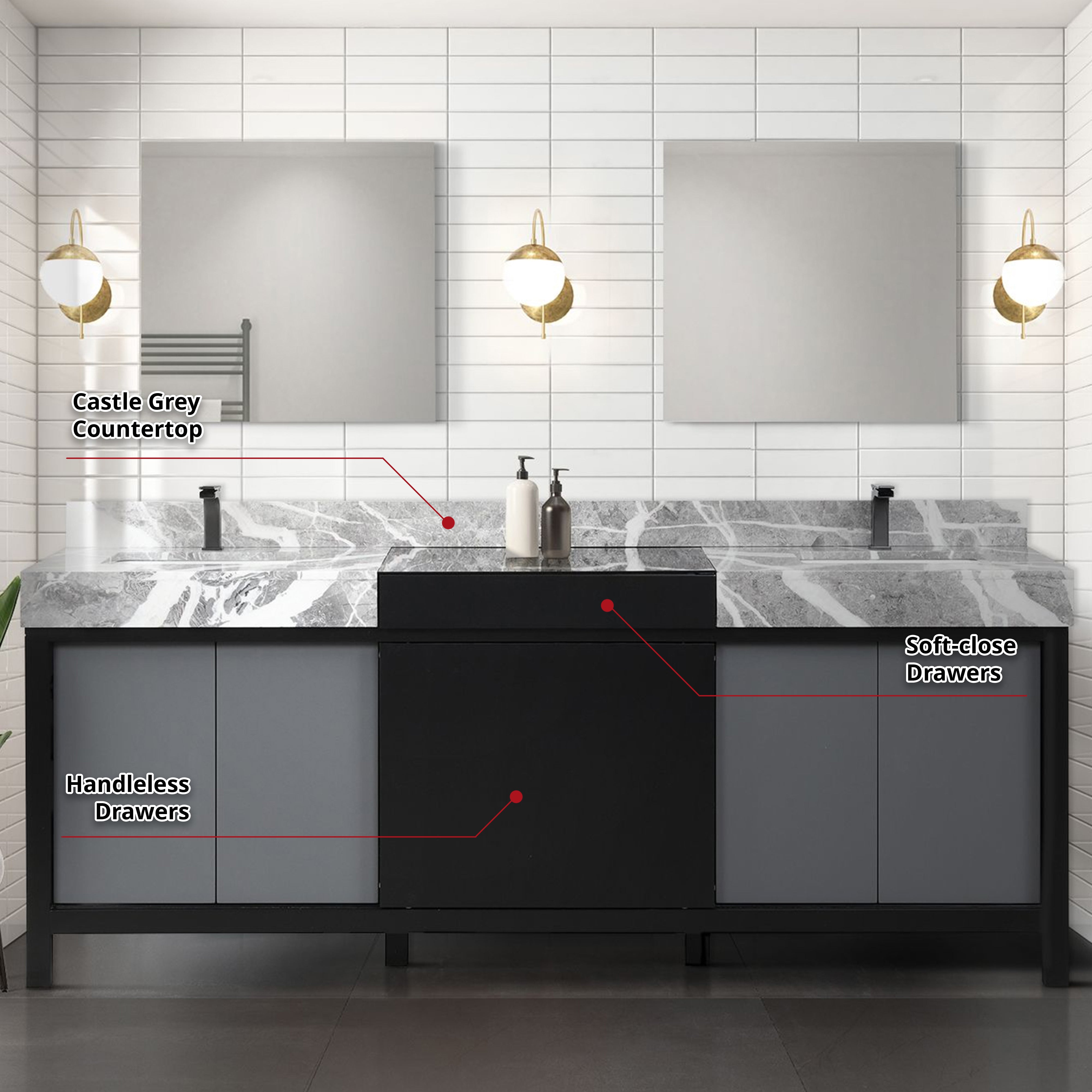 black and grey vanity