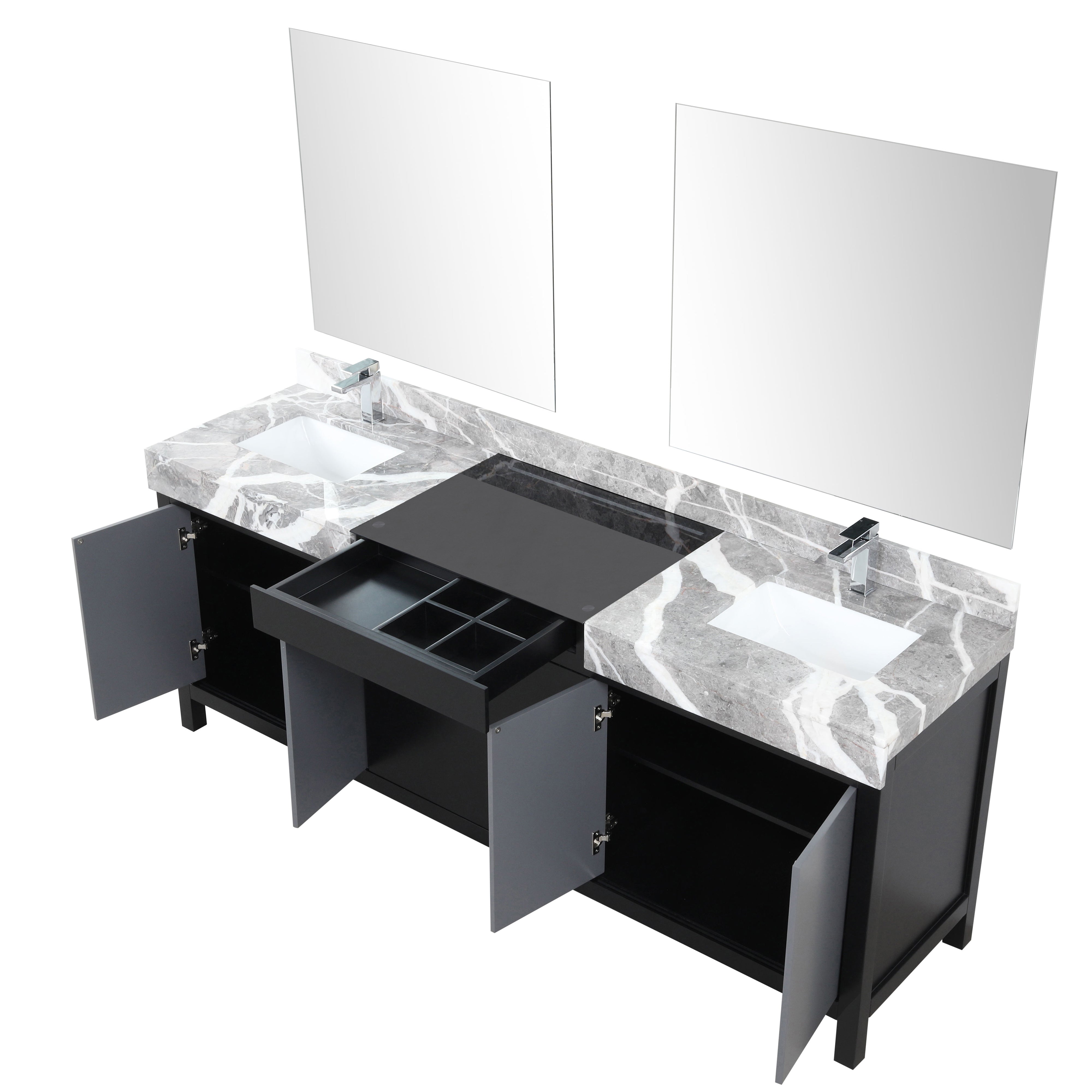 black and grey vanity