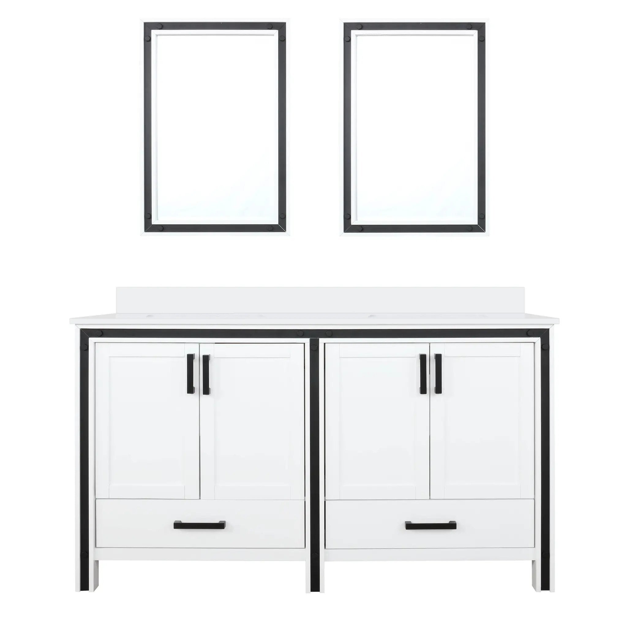 Lexora Ziva 60 in W x 22 in D Double Bath Vanity by Lexora