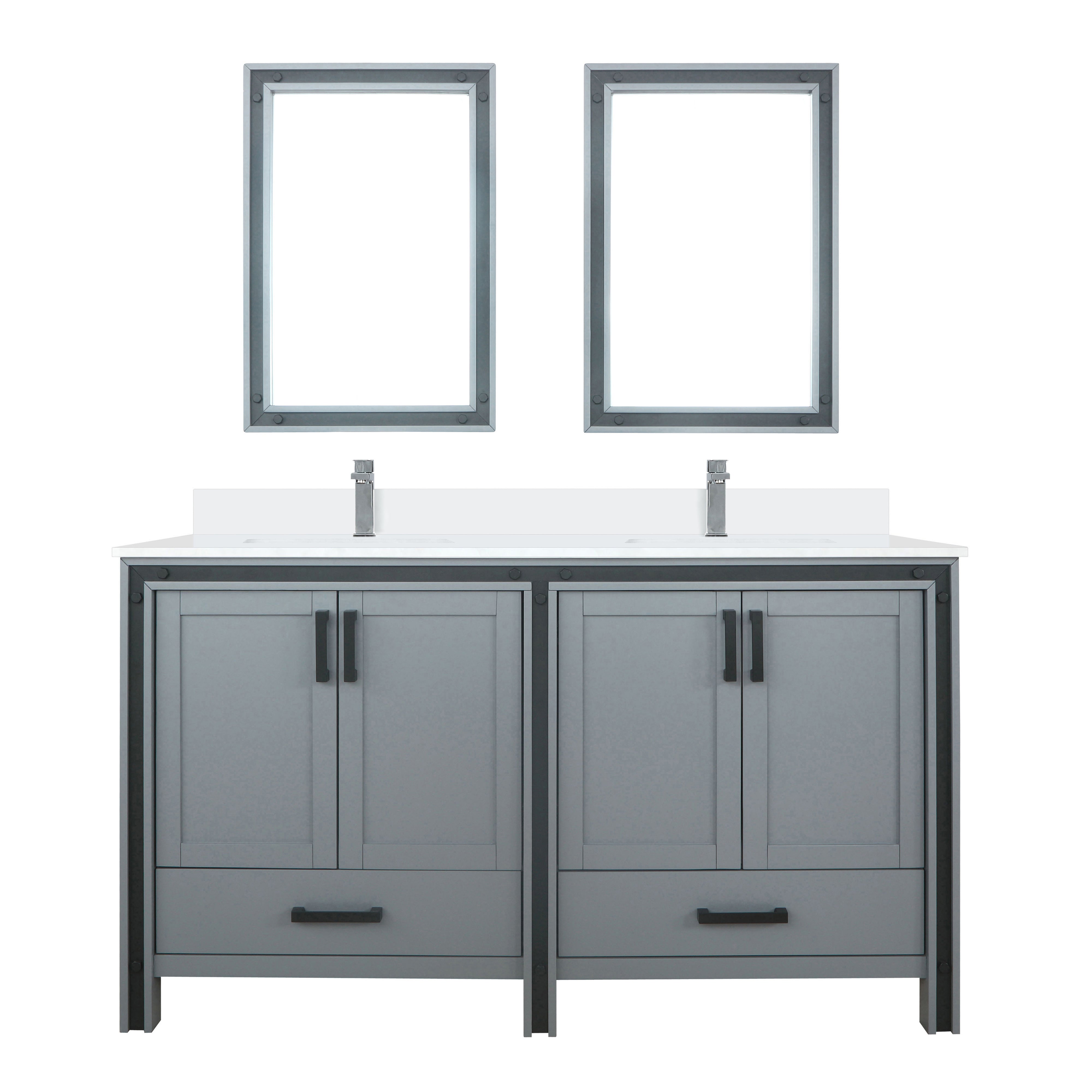 Lexora Ziva 60 in W x 22 in D Double Bath Vanity