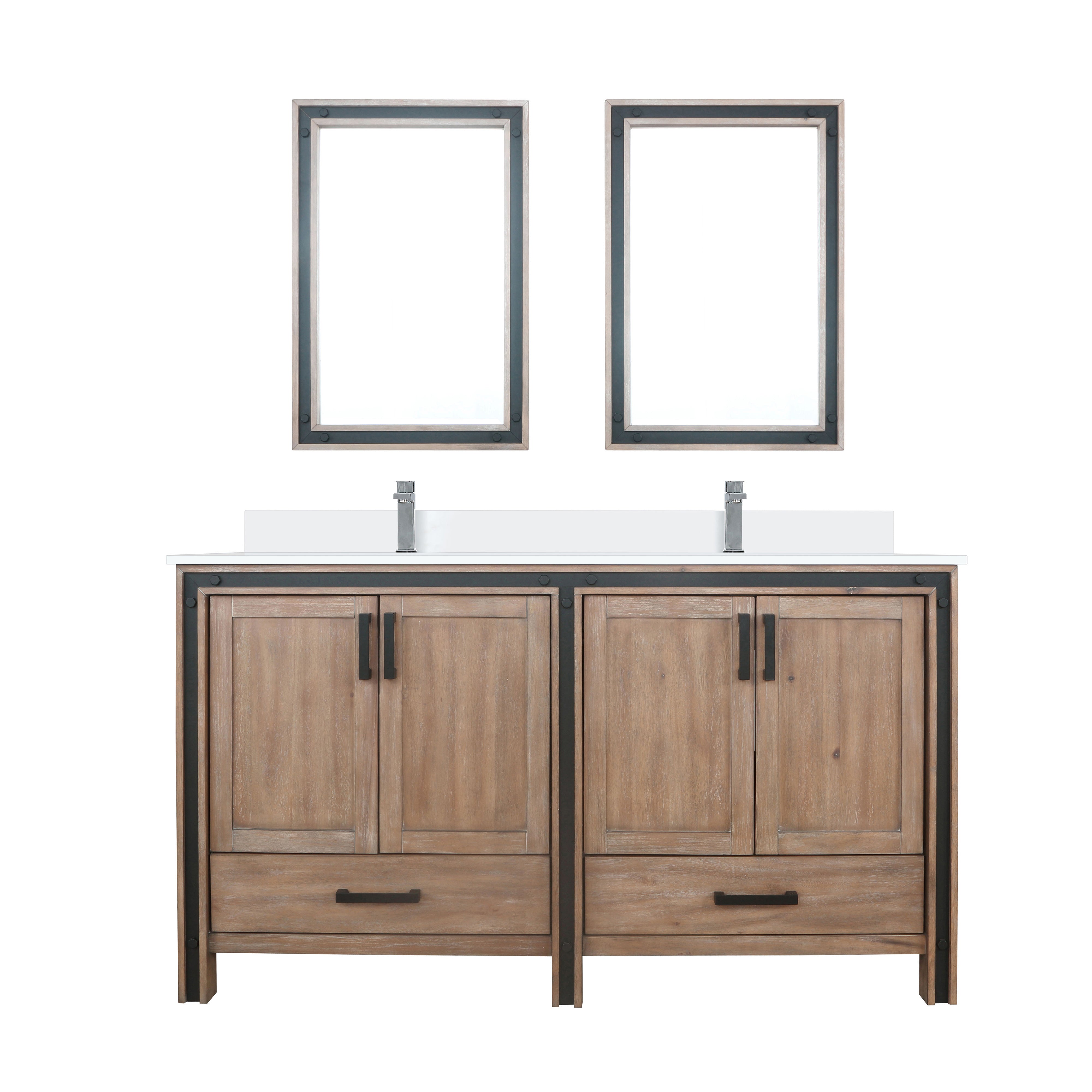 Lexora Ziva 60 in W x 22 in D Double Bath Vanity