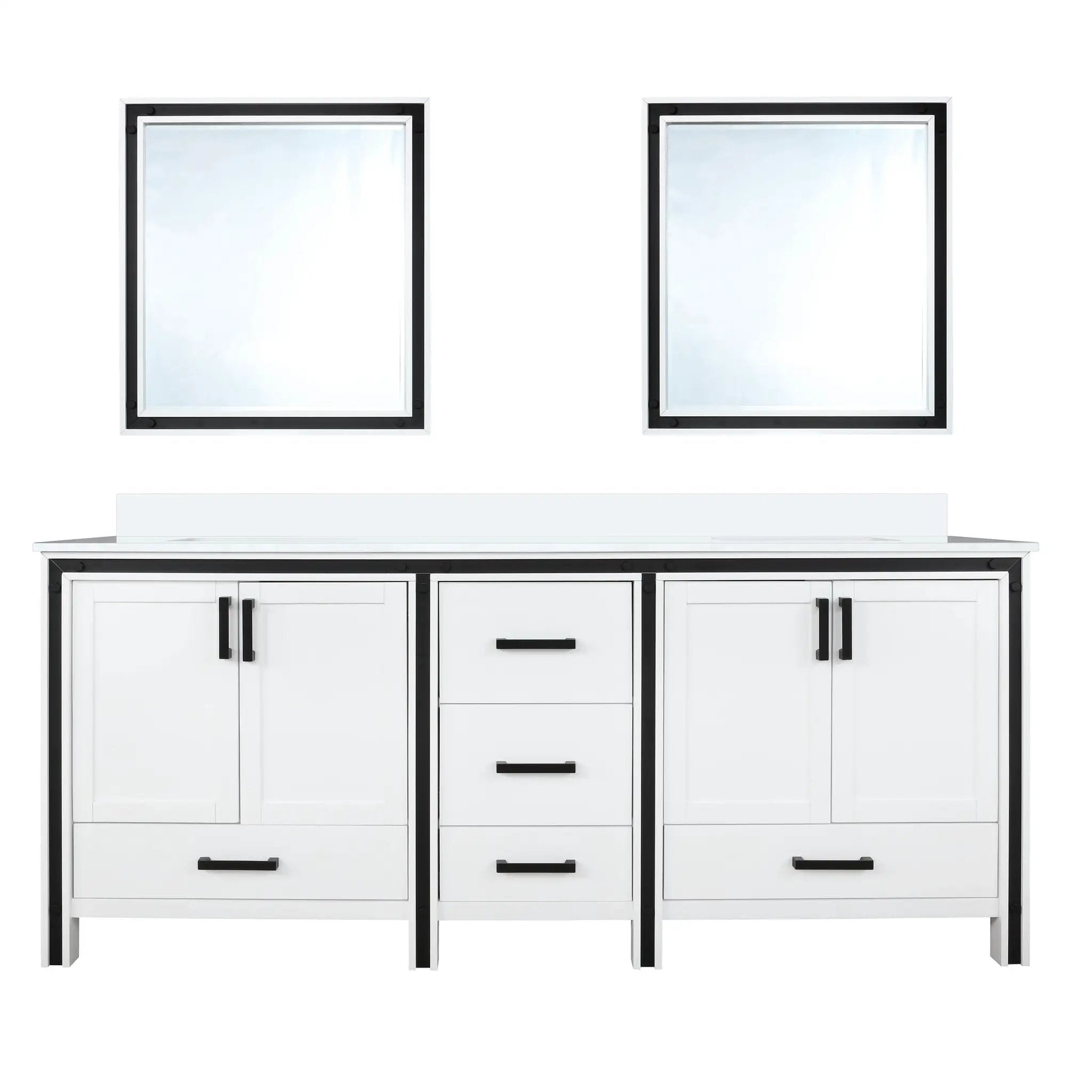 Lexora Ziva 72 in W x 22 in D Double Bath Vanity by Lexora