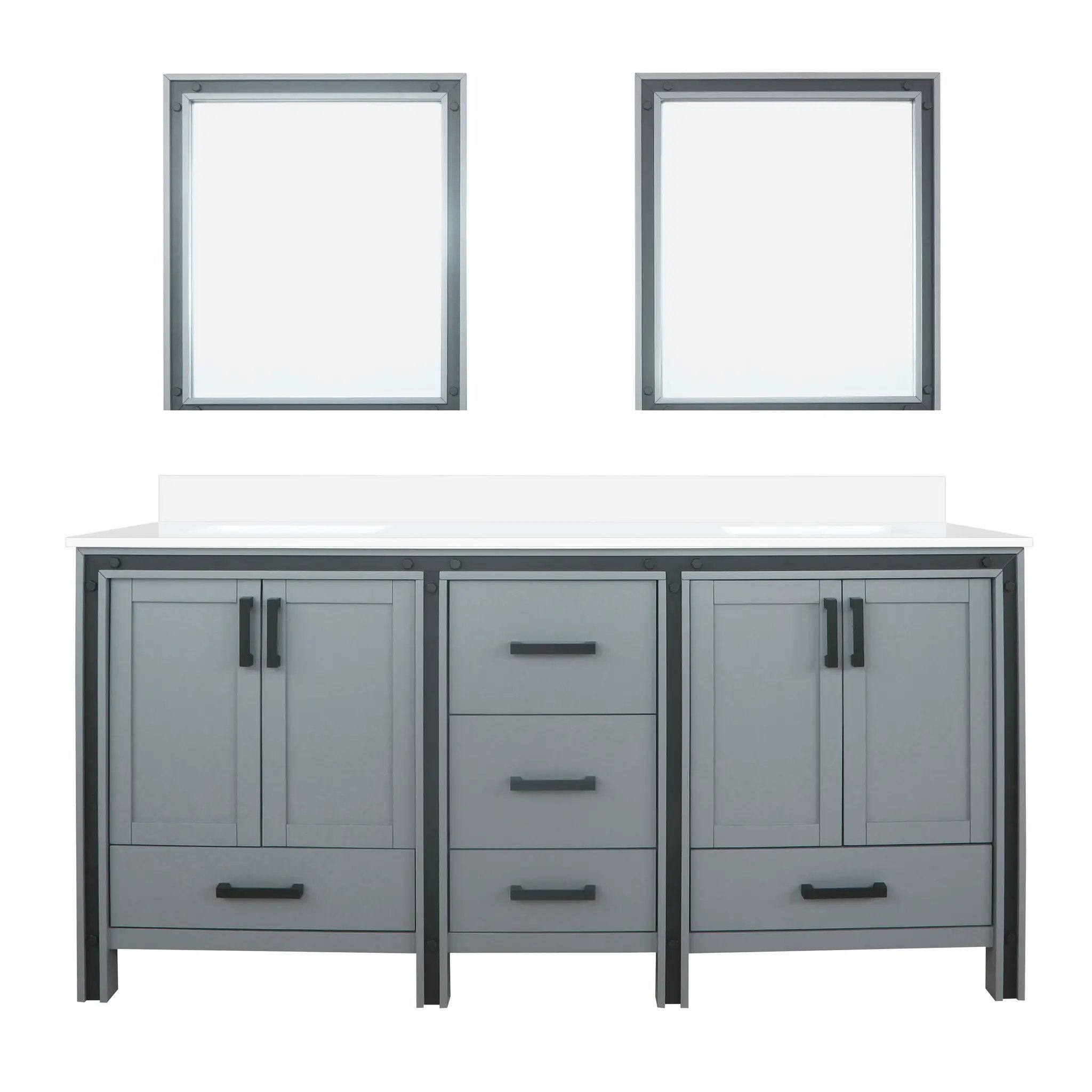 Lexora Ziva 72 in W x 22 in D Double Bath Vanity by Lexora