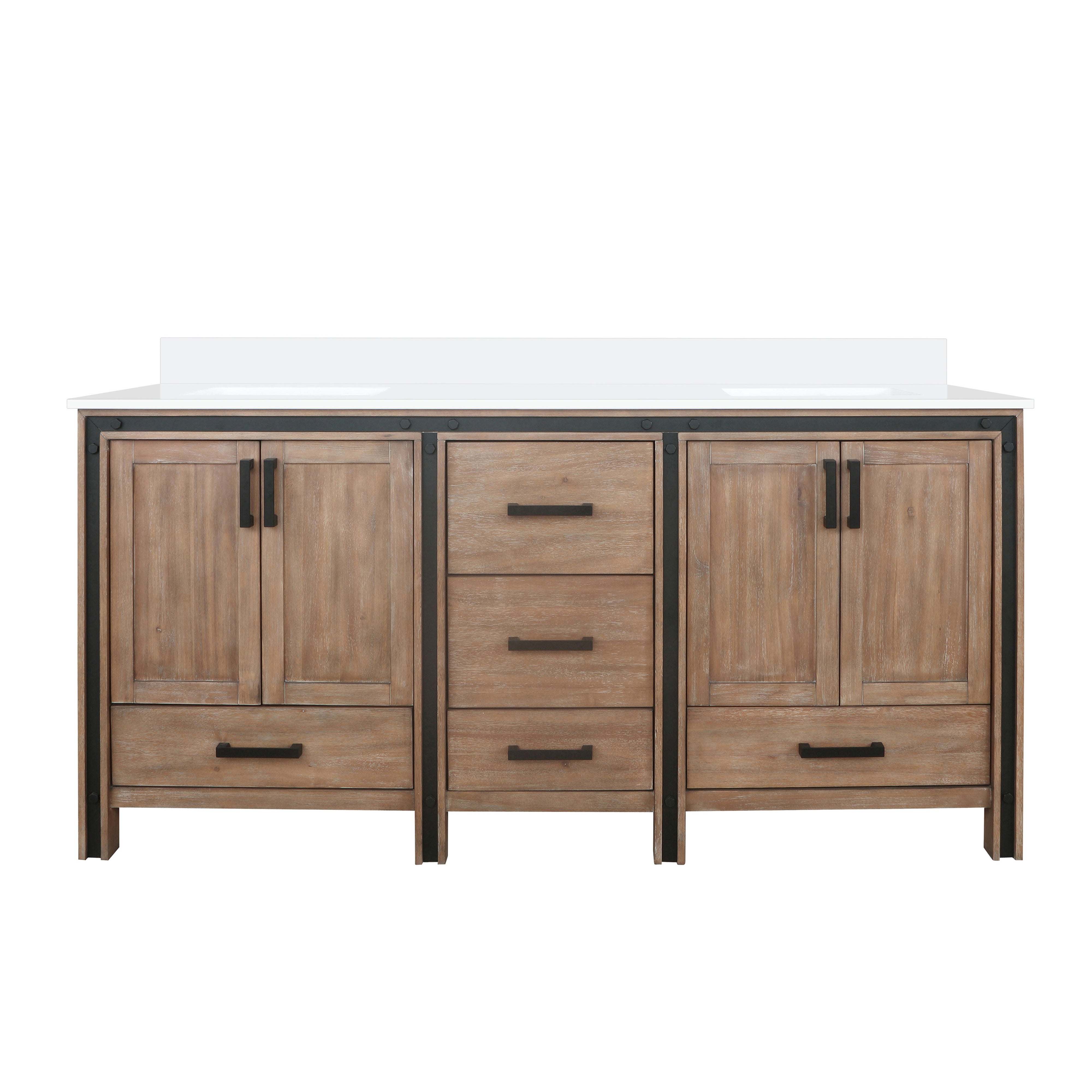 Lexora Ziva 72 in W x 22 in D Double Bath Vanity