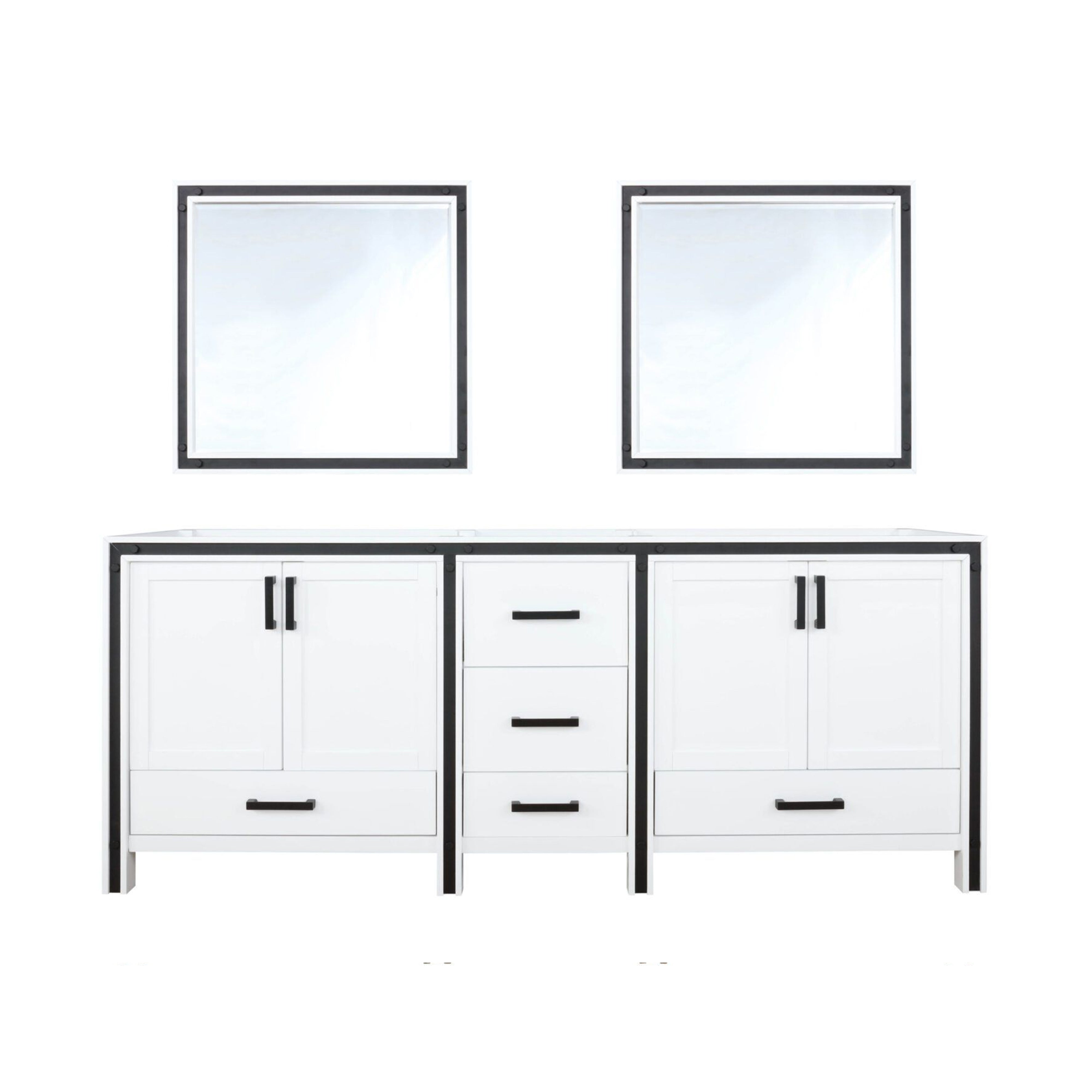 Lexora Ziva 80 in W x 22 in D Double Bath Vanity