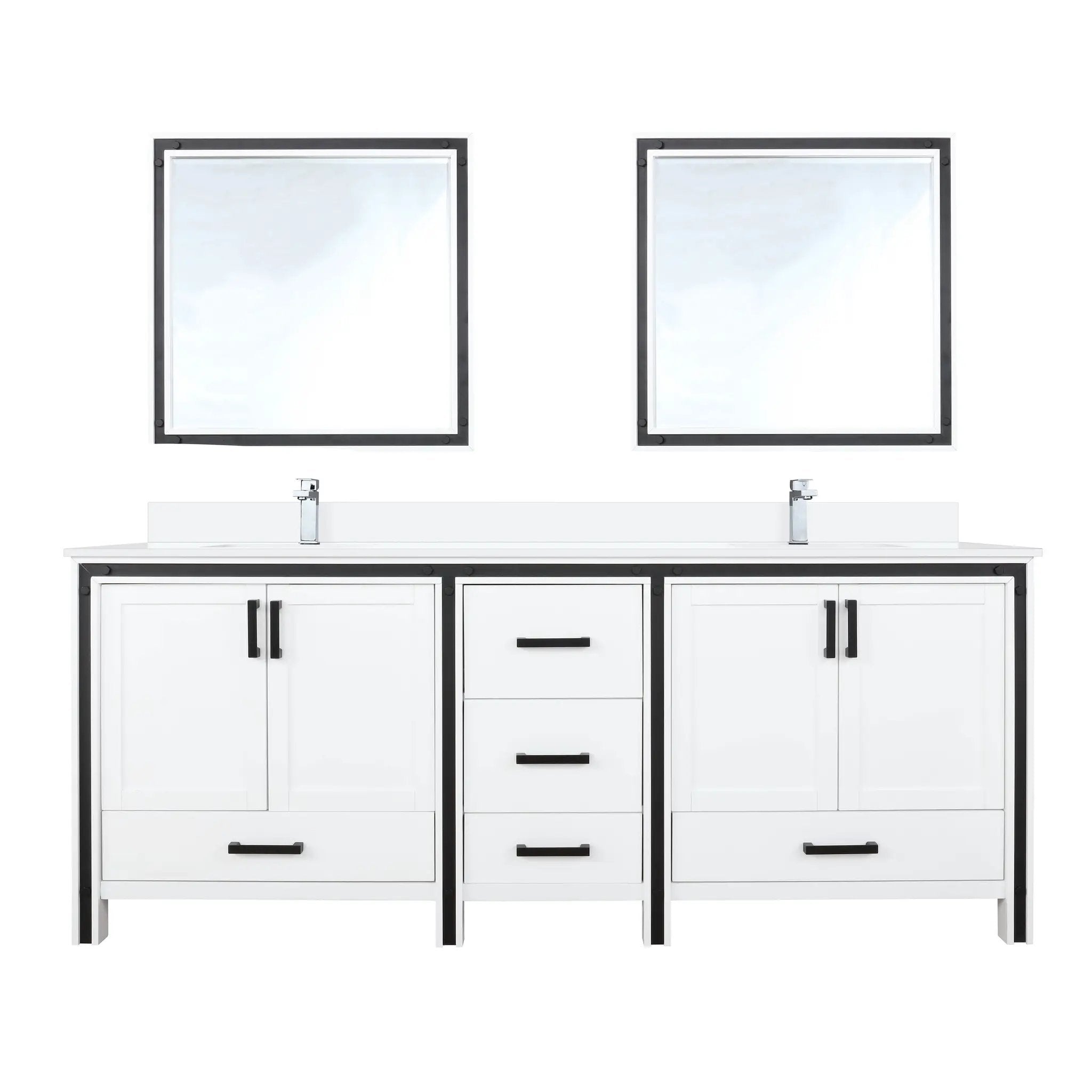 Lexora Ziva 80 in W x 22 in D Double Bath Vanity by Lexora