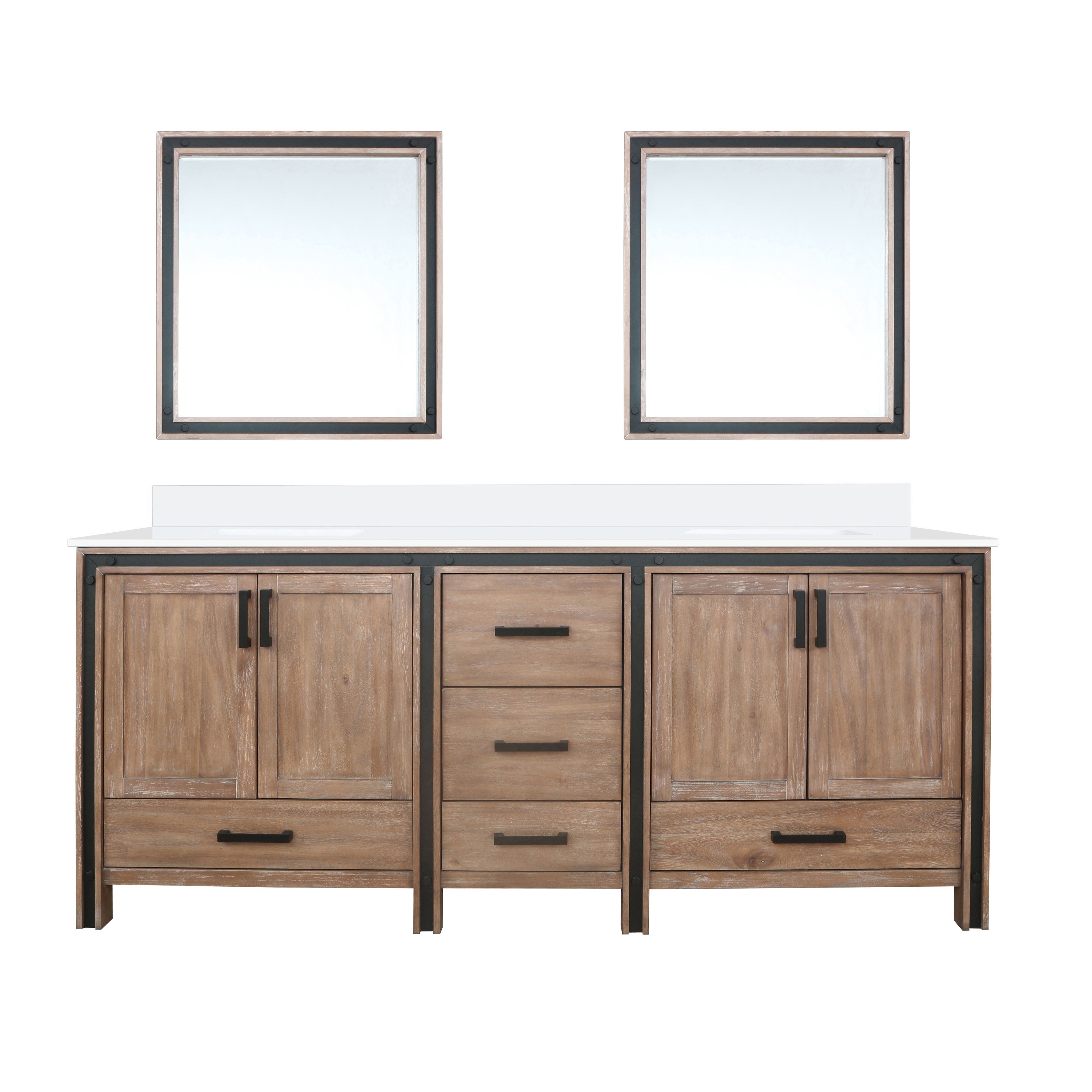Lexora Ziva 80 in W x 22 in D Double Bath Vanity