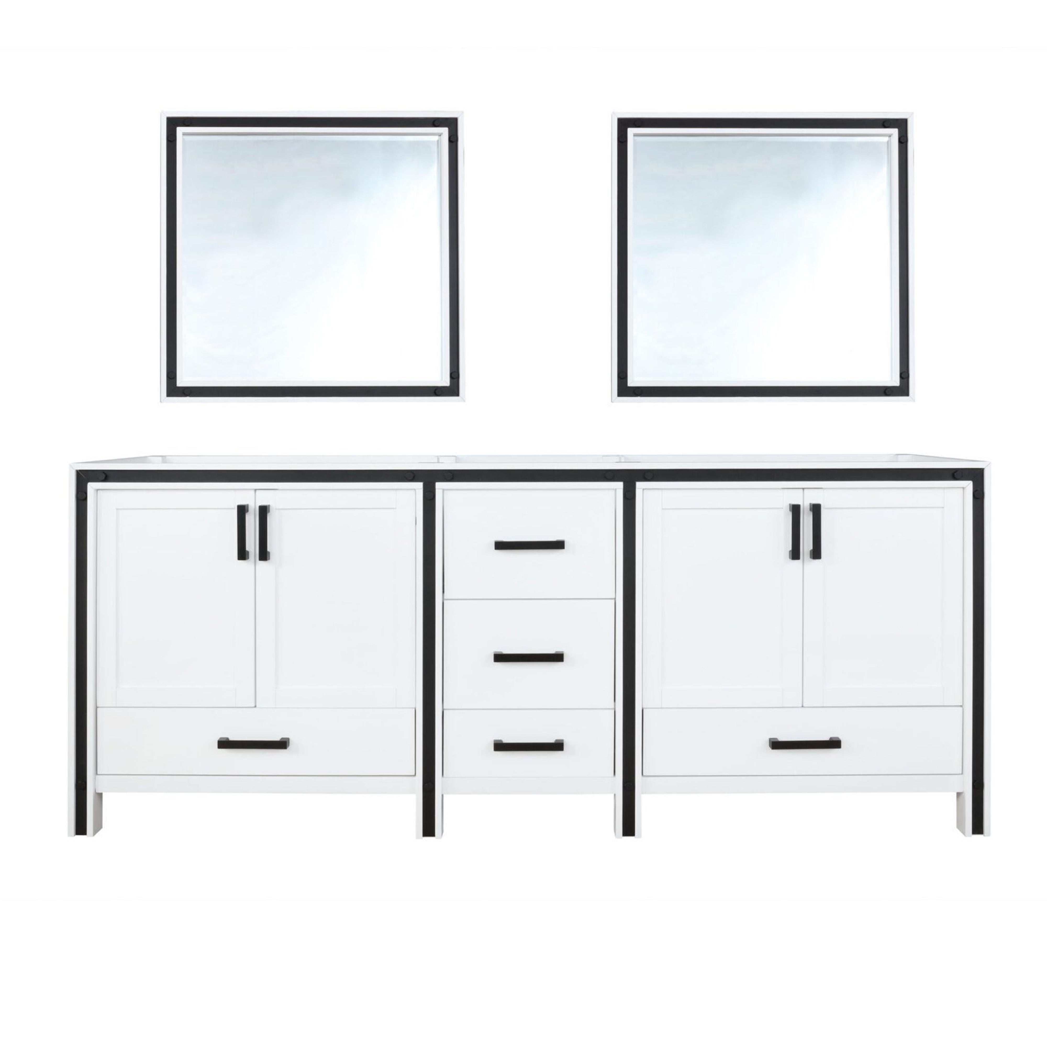 Lexora Ziva 84 in W x 22 in D Double Bath Vanity
